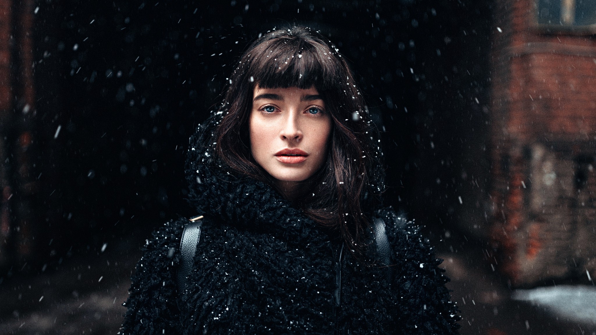 Girl Standing In Snow, HD Girls, 4k Wallpapers, Images ...