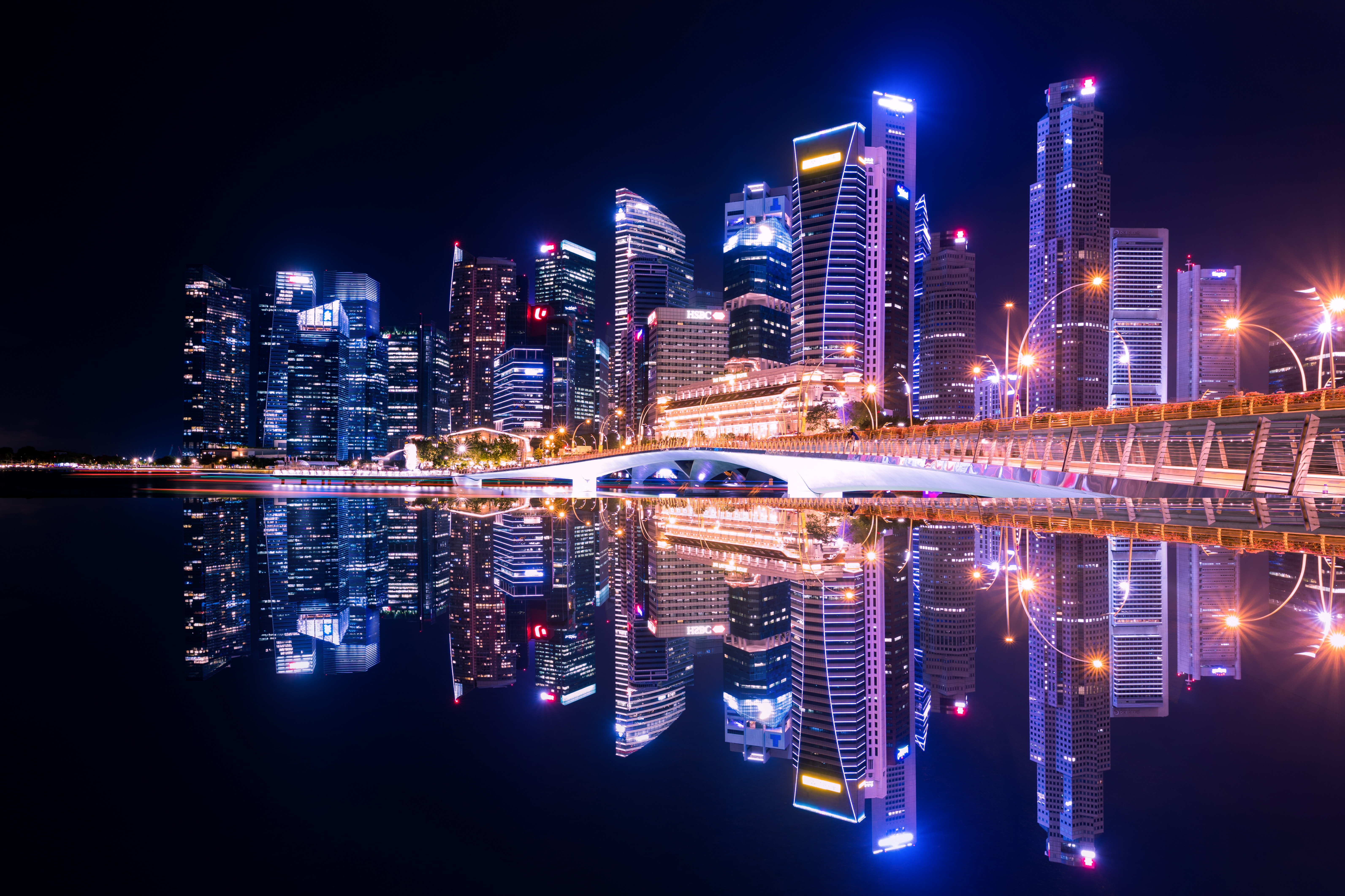 Singapore City Skyline 5k, HD World, 4k Wallpapers, Images, Backgrounds
