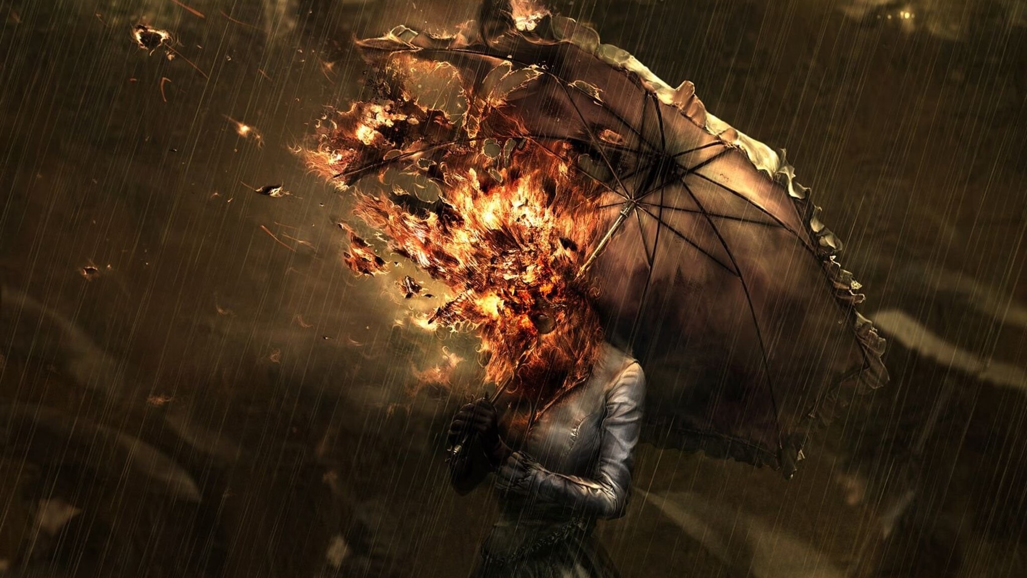 Красивые картинки - Страница 3 Burning-umbrella-girl-wide-2048x1152