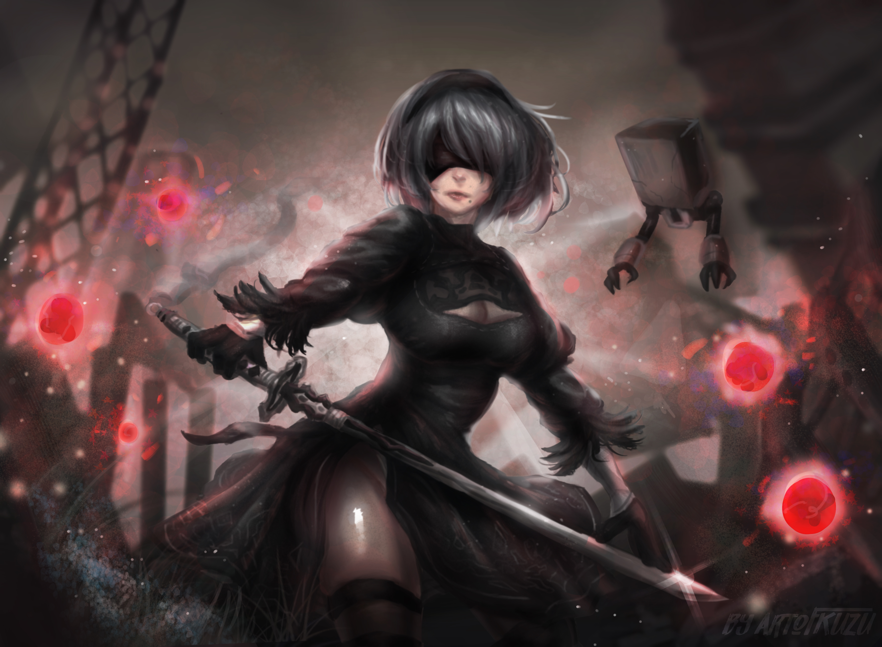 2b Nier Fanart 4k, HD Games, 4k Wallpapers, Images, Backgrounds, Photos