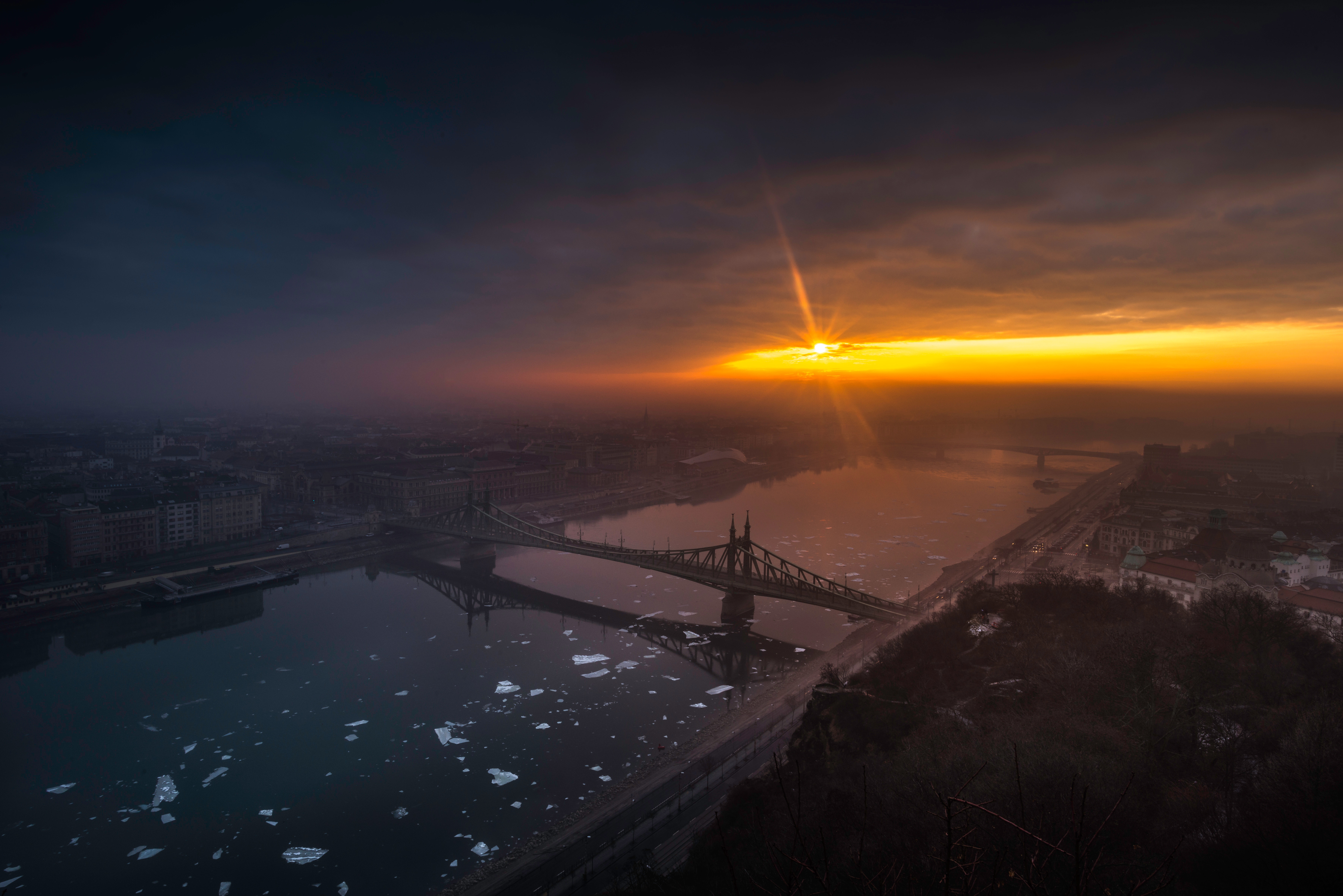 Amazing City Bridge Sunrise 8k, HD Nature, 4k Wallpapers ...