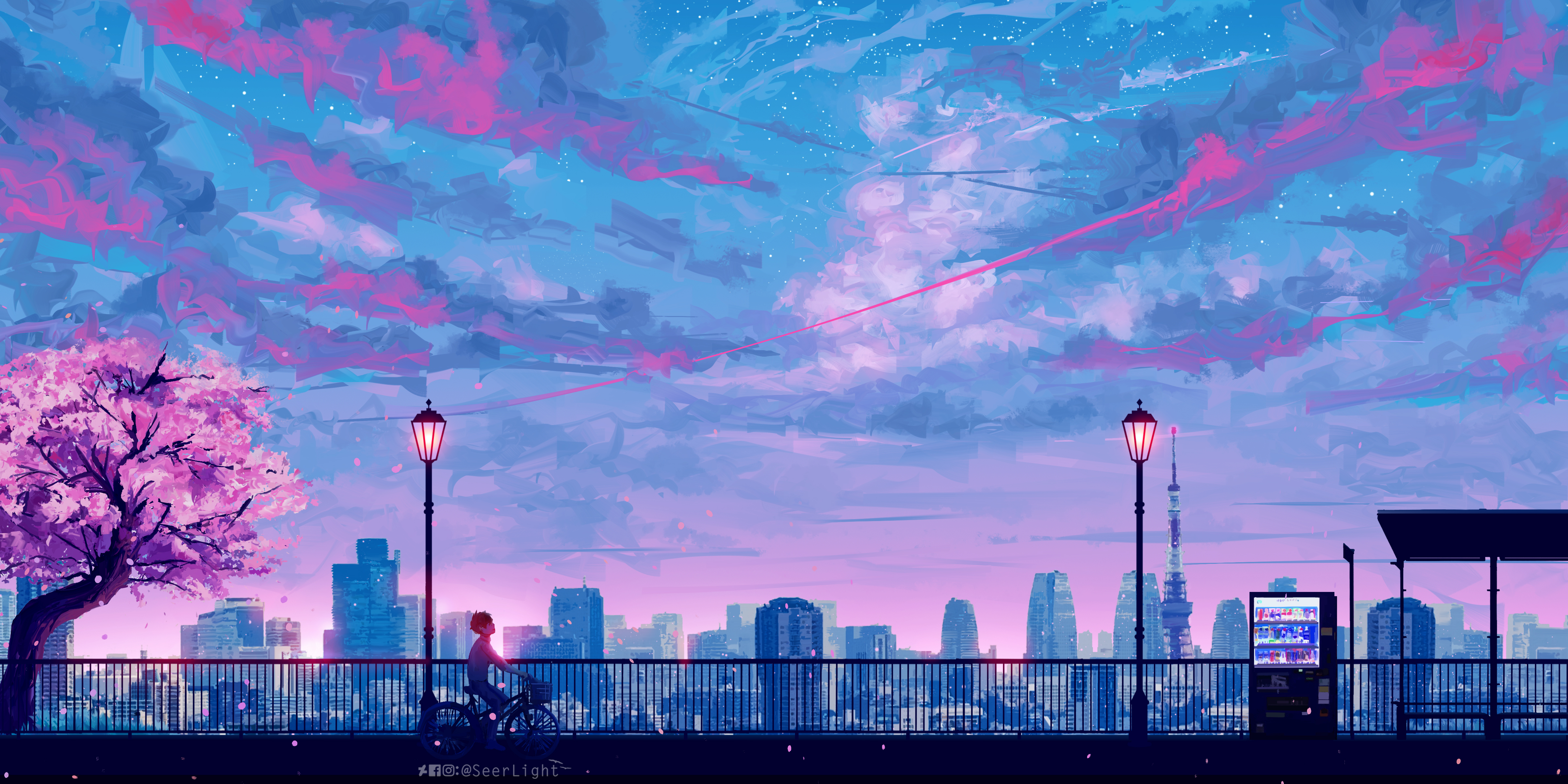 Anime Cityscape Landscape Scenery 5k, HD Anime, 4k Wallpapers, Images