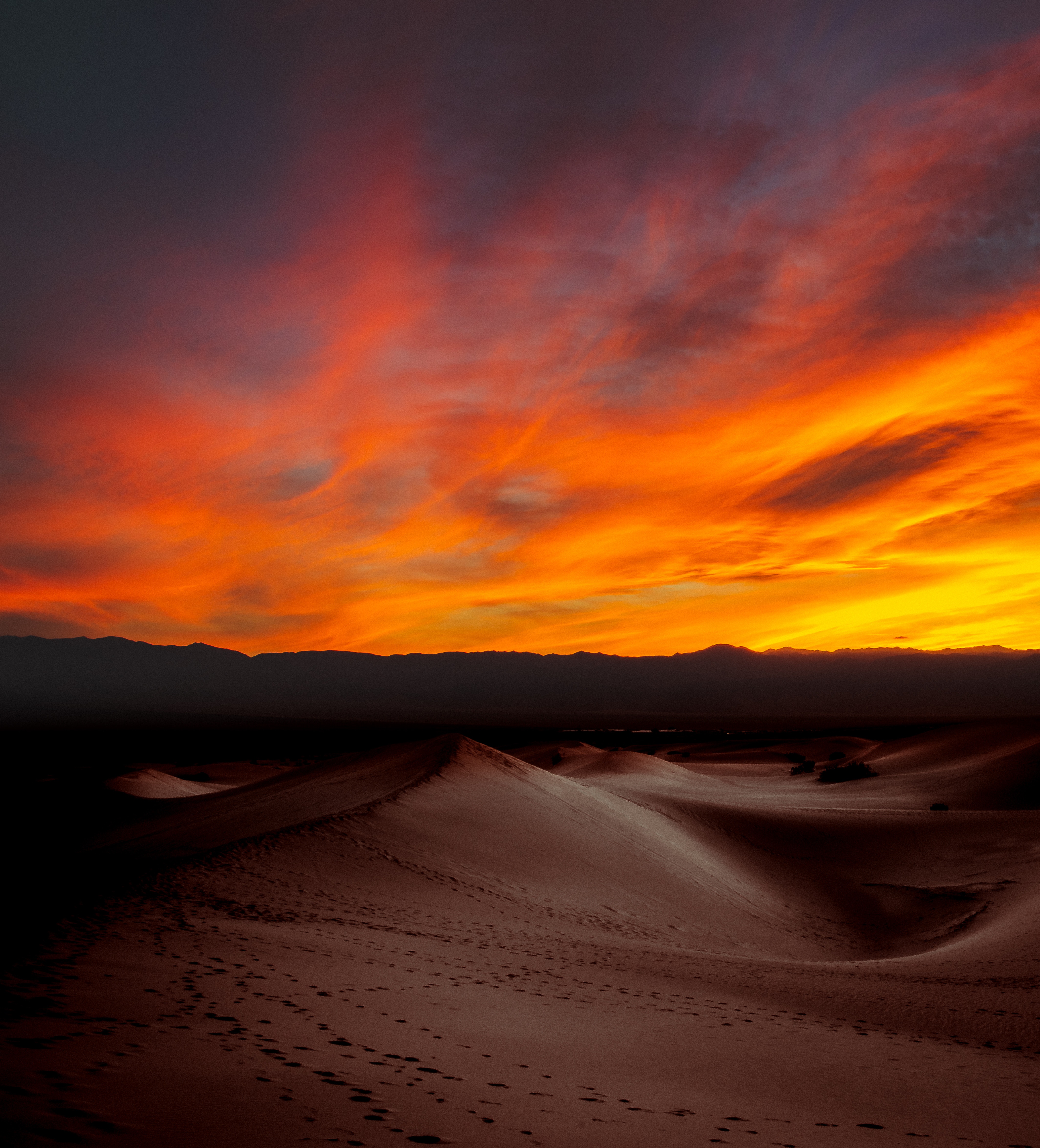 Burning Sunset Dark Desert 4k, HD Nature, 4k Wallpapers ...