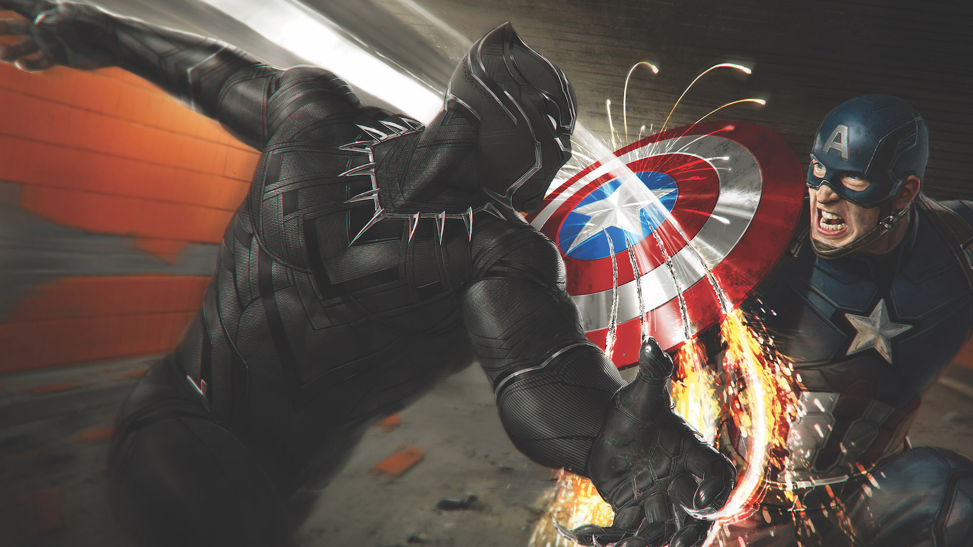 Captain America Vs Black Panther HD Superheroes 4k Wallpapers