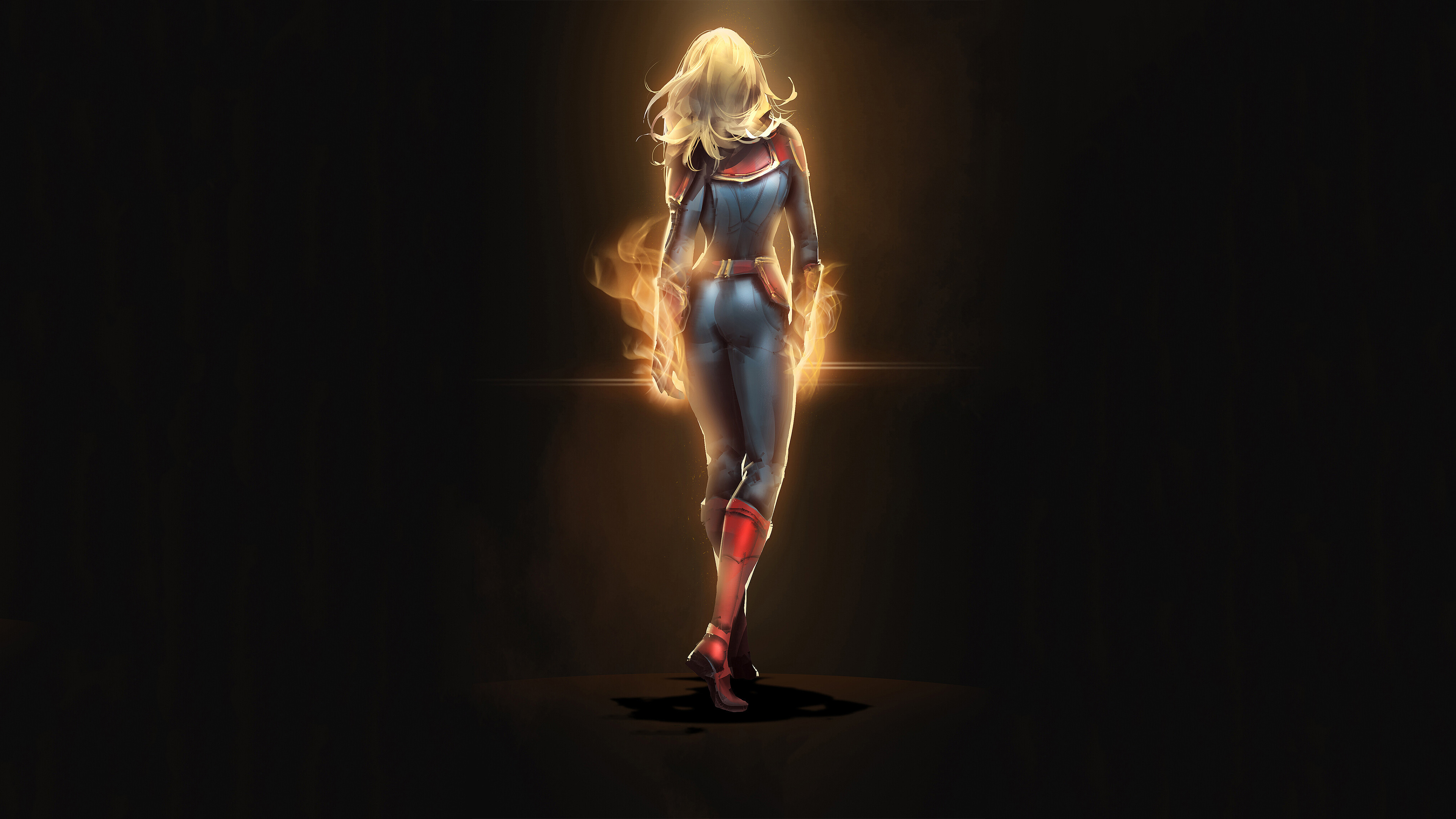 Captain Marvel 4k Walking, HD Superheroes, 4k Wallpapers, Images