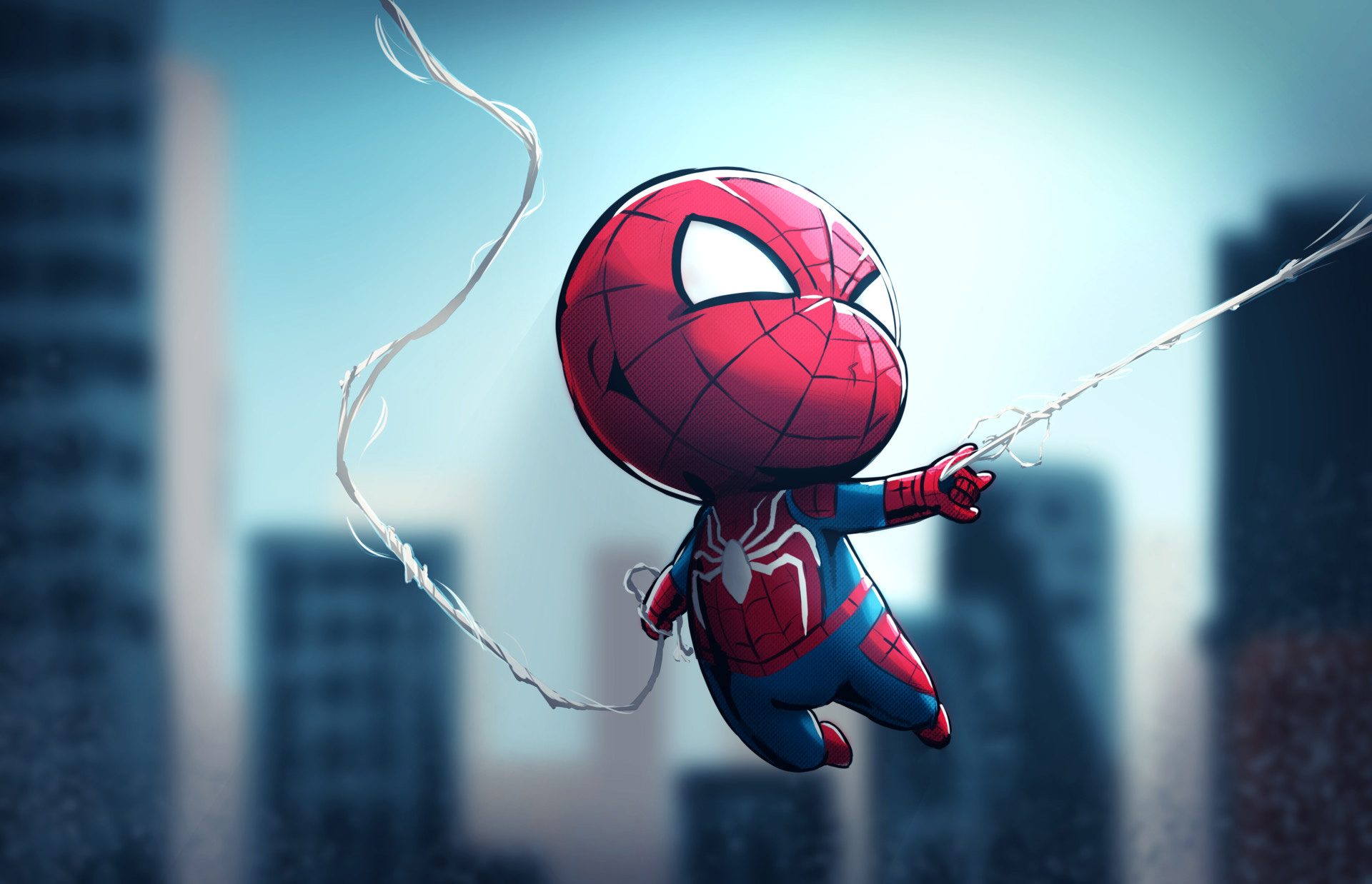 Chibi Spiderman, HD Superheroes, 4k Wallpapers, Images, Backgrounds