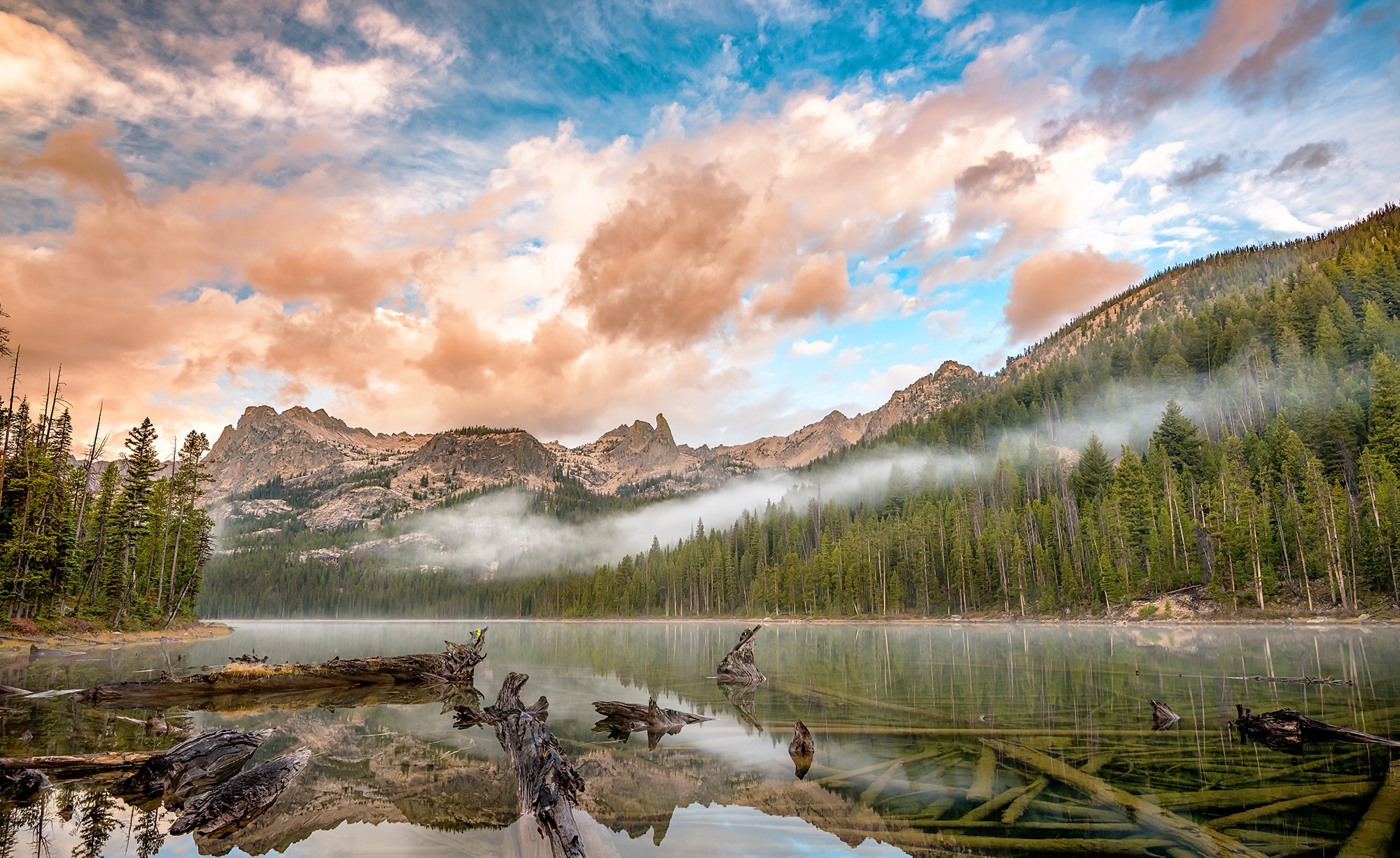 Cloud Fog Forest Lake Mountain Hd Nature 4k Wallpapers Images