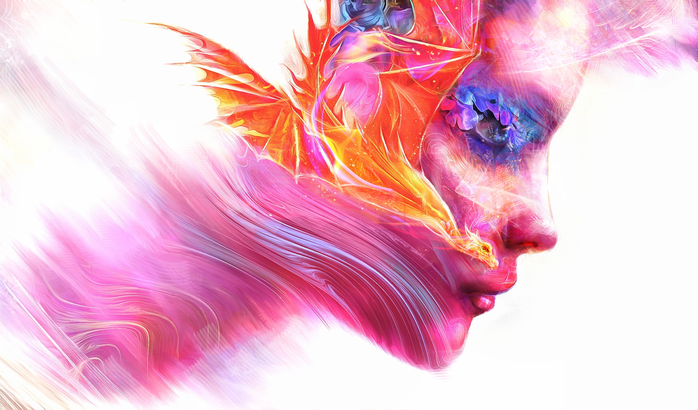 Colorful Women Face Artwork, HD Creative, 4k Wallpapers, Images