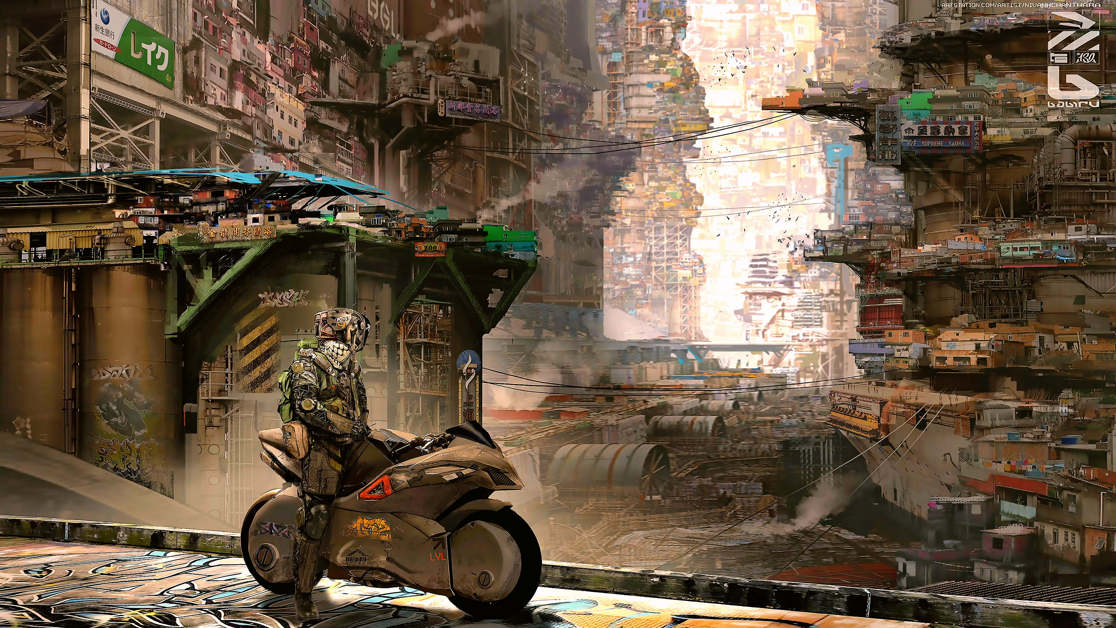 Cyber City Cyberpunk Science Fiction 4k, HD Artist, 4k Wallpapers