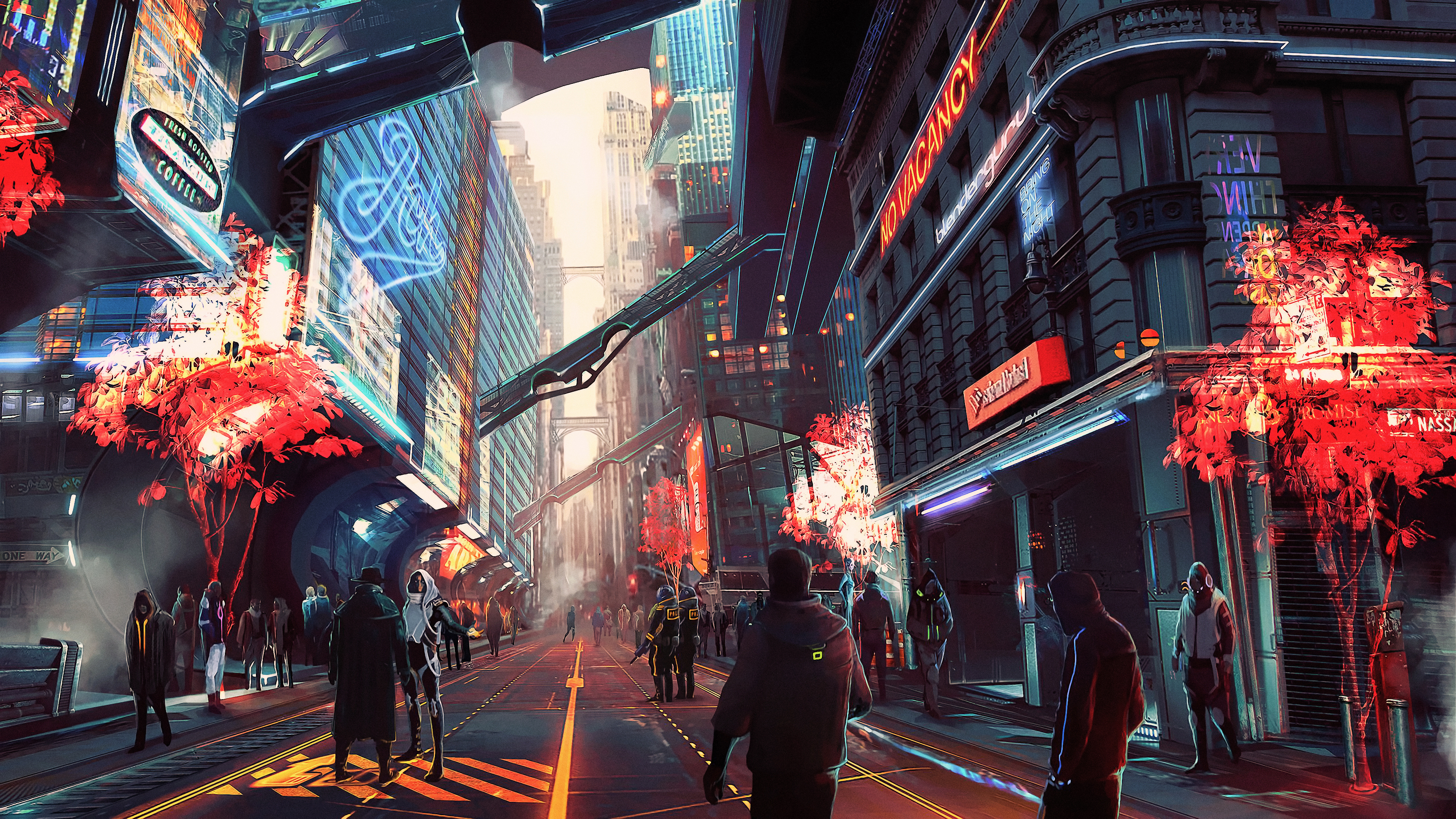 Cyberpunk City Future Digital Art, HD Artist, 4k Wallpapers, Images