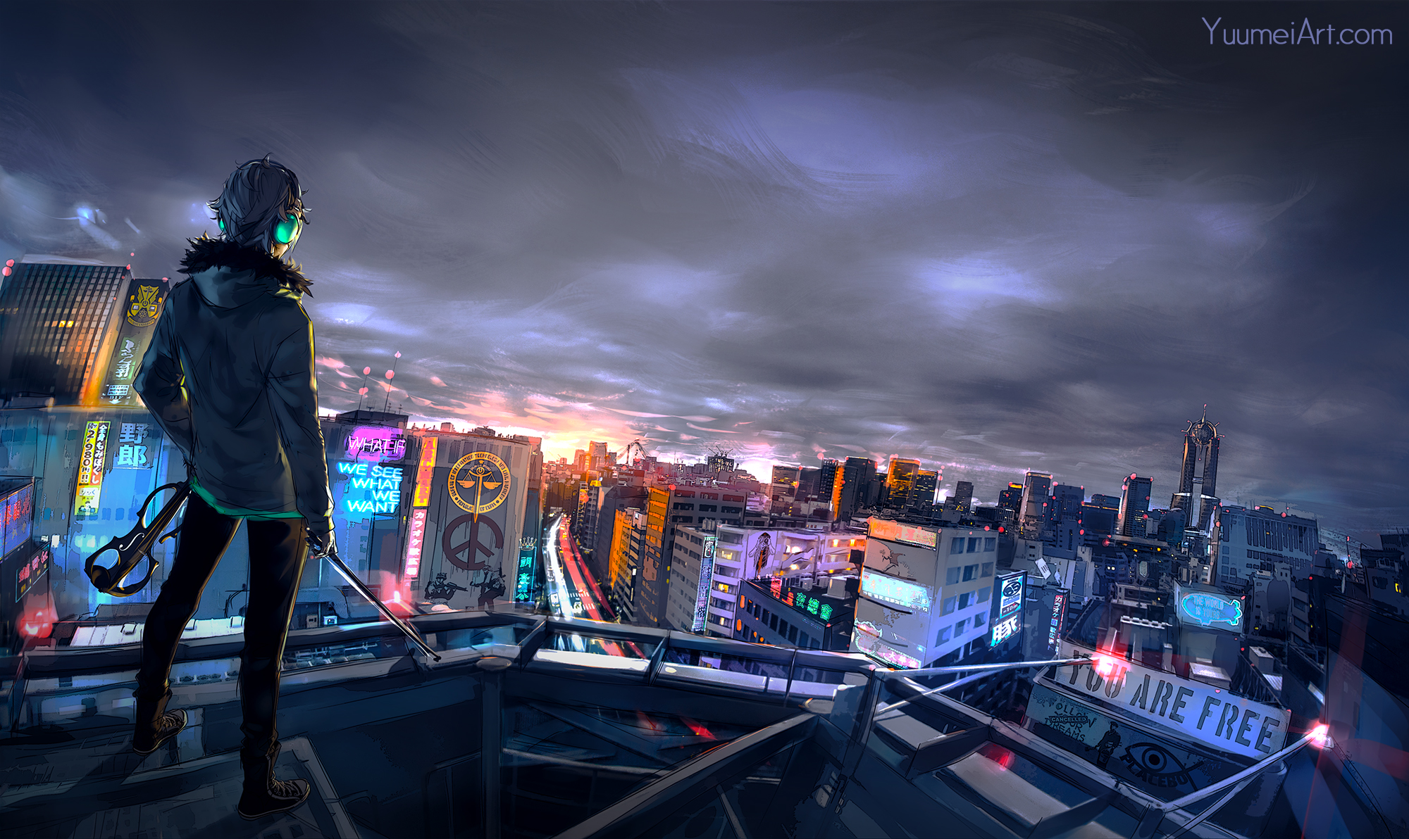 Cyberpunk Cityscape, HD Artist, 4k Wallpapers, Images, Backgrounds