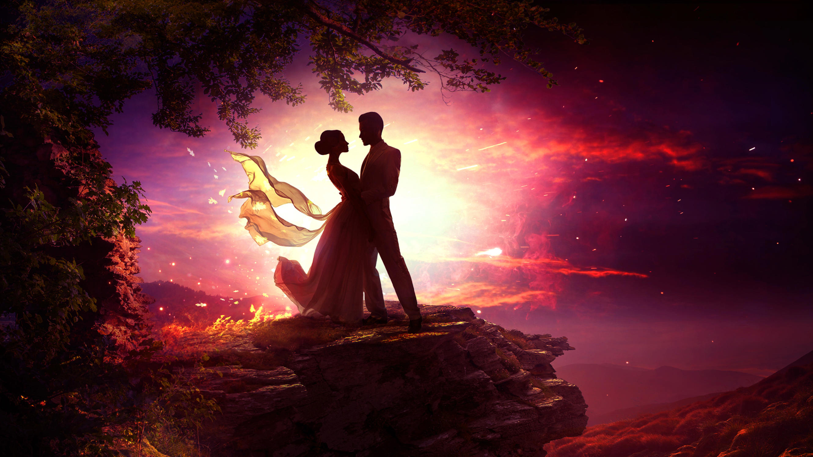 Dancing Couple In Moonlight Hd Love 4k Wallpapers Images Backgrounds Photos And Pictures