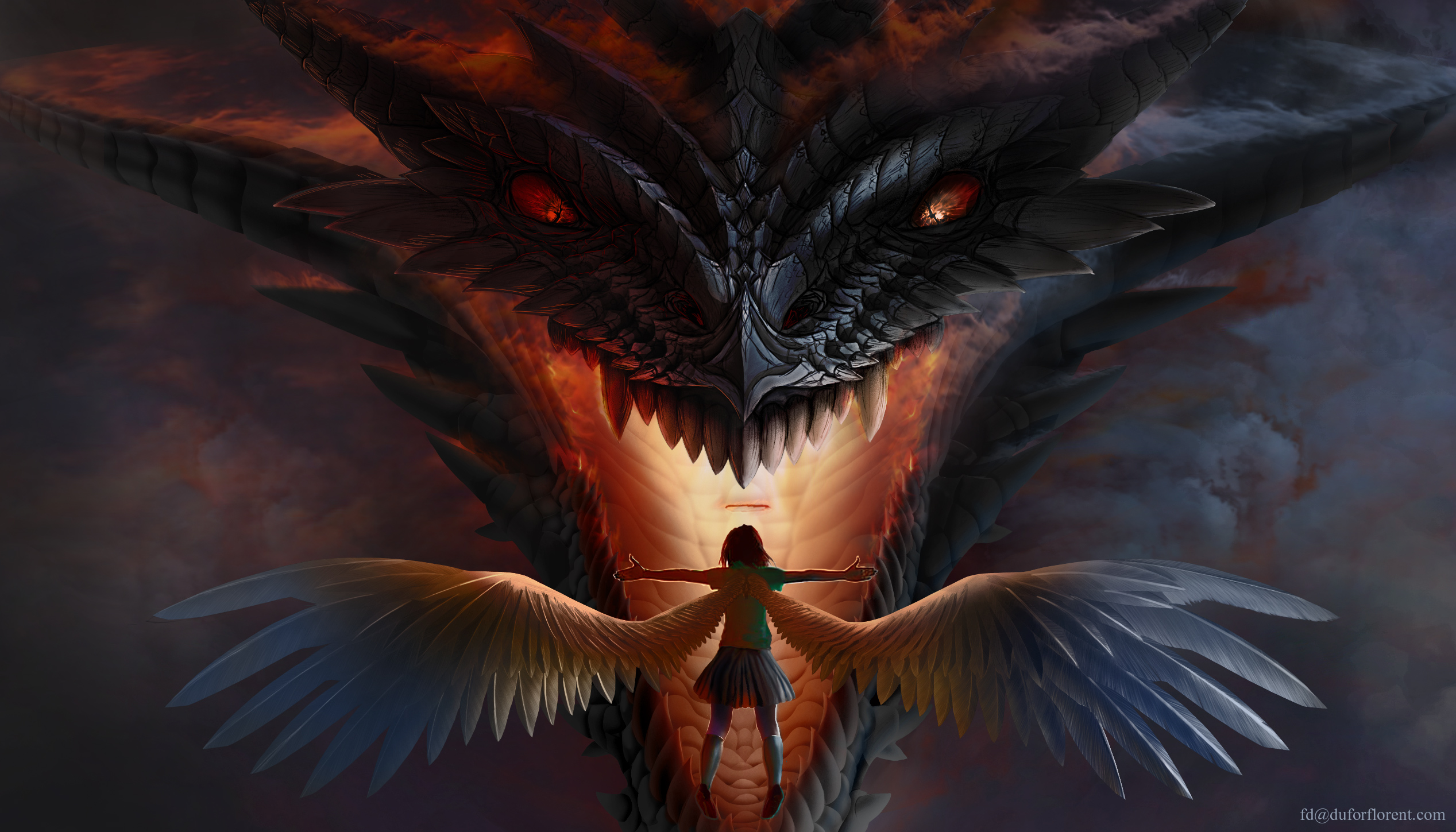 Dragon Vs Angel, HD Artist, 4k Wallpapers, Images, Backgrounds, Photos