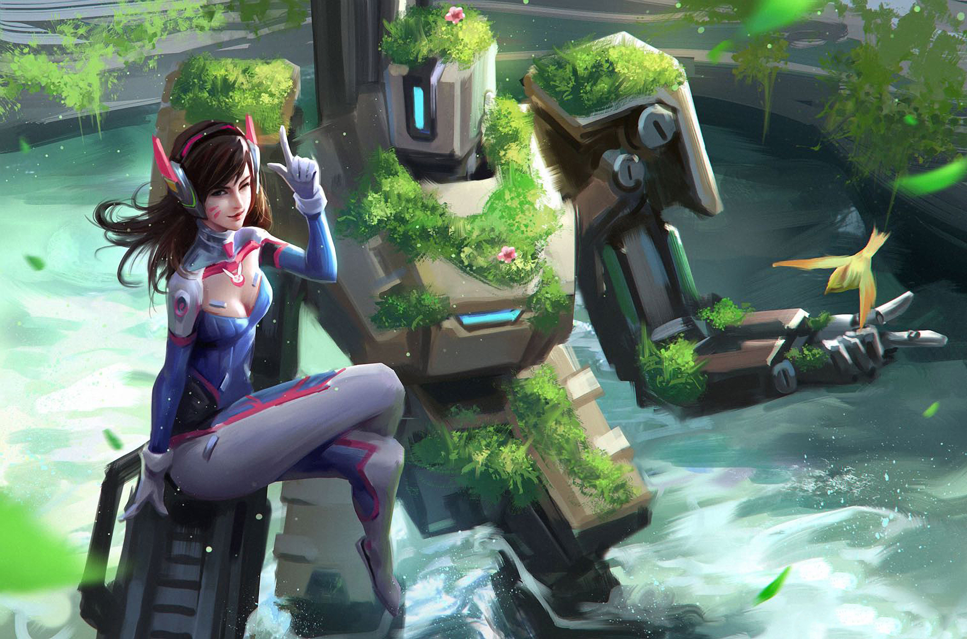 Dva Overwatch Artwork 2018, HD Games, 4k Wallpapers, Images