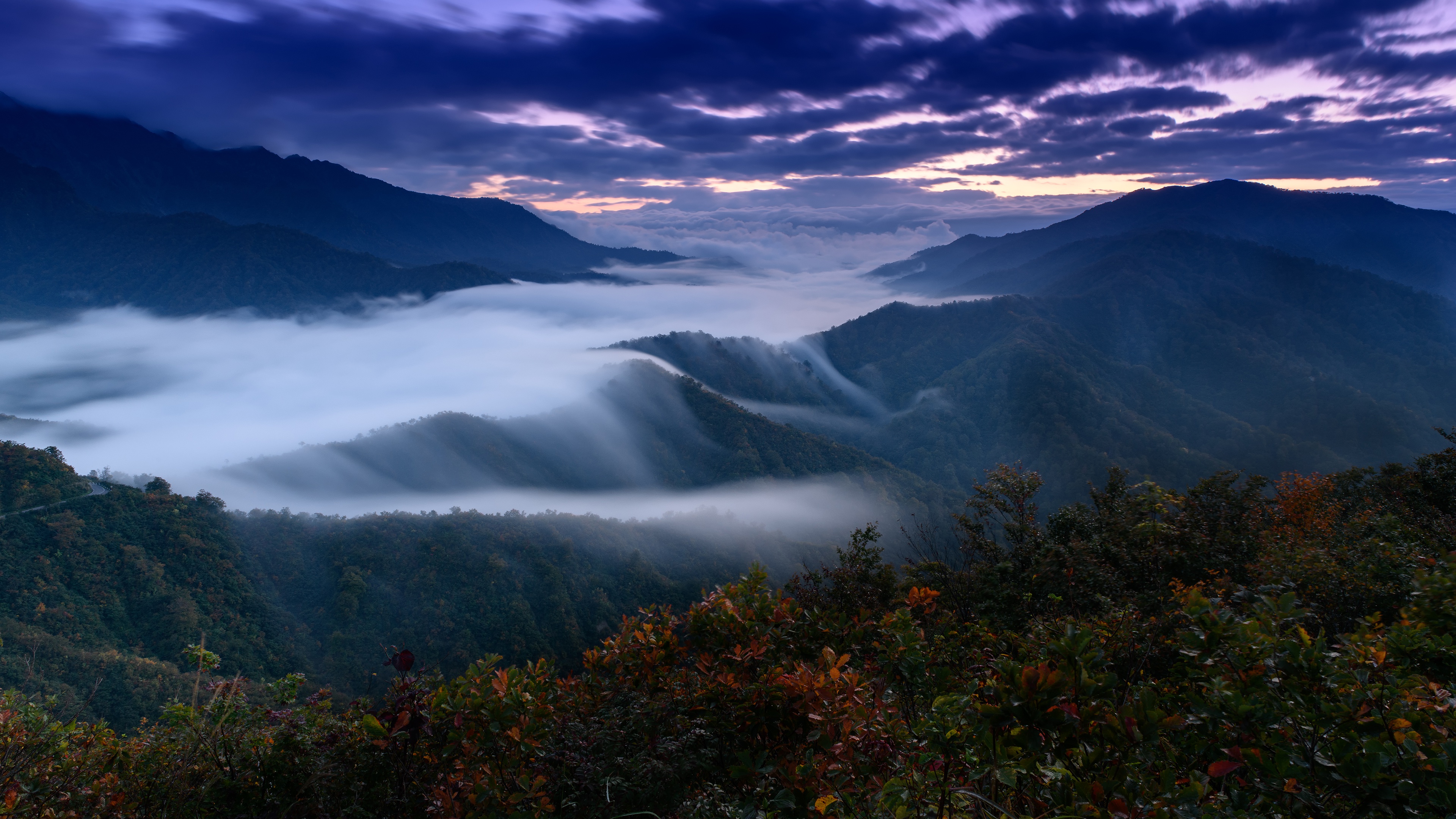 Foggy Clouds Covering Mountains 4k, HD Nature, 4k Wallpapers, Images