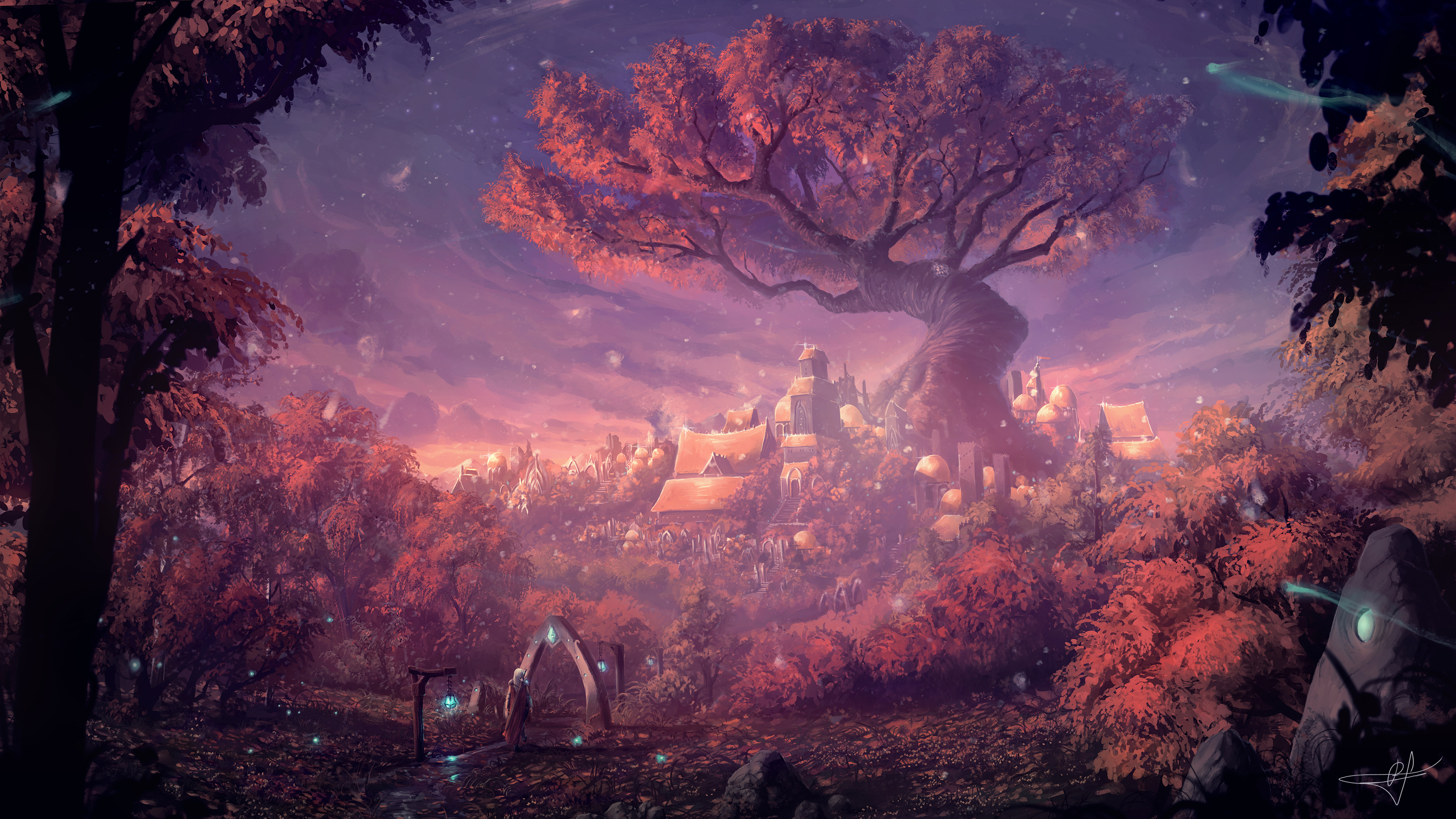 Forest Lights Color Fantasy, HD Artist, 4k Wallpapers ...