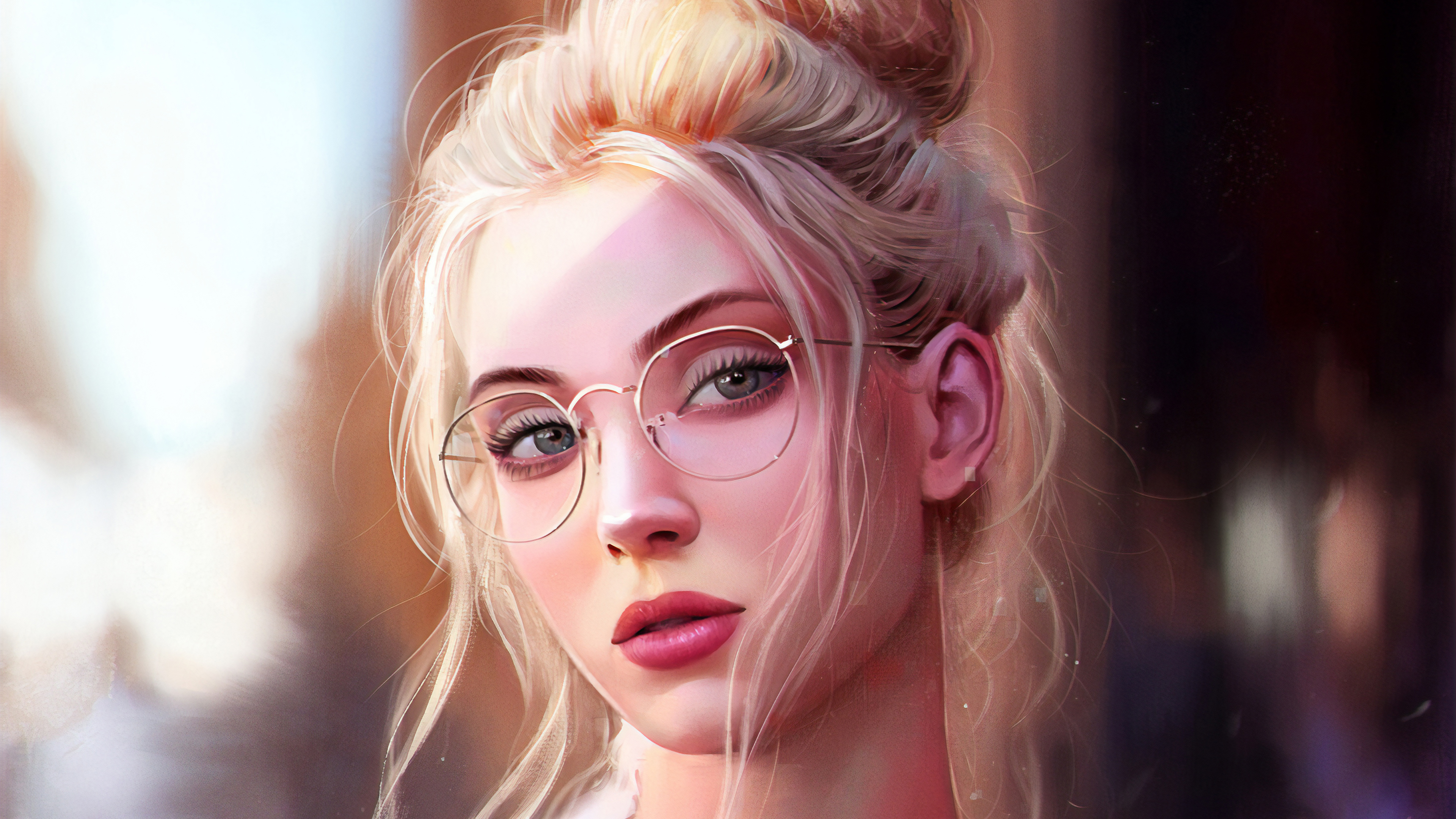 Girl With Glasses Artistic Portrait 4k, HD Artist, 4k ...