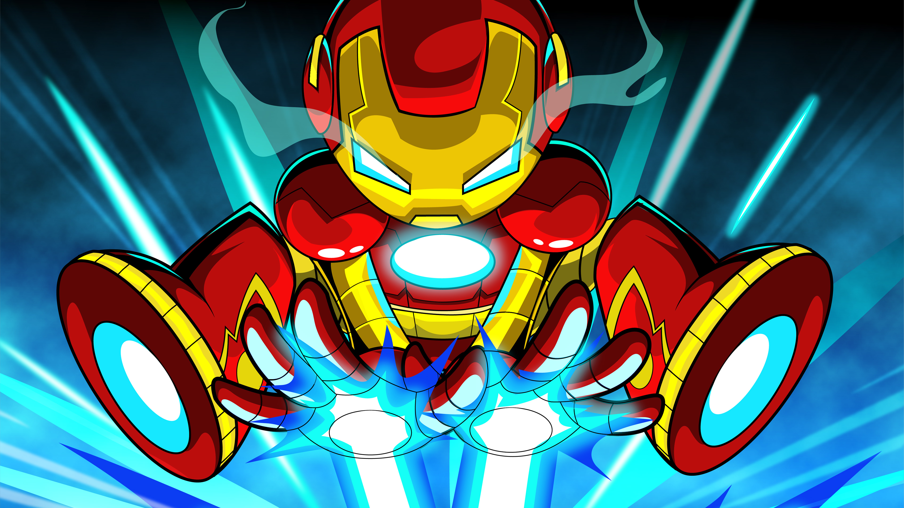 Iron Man Cartoon Digital Art 4k, HD Superheroes, 4k Wallpapers, Images