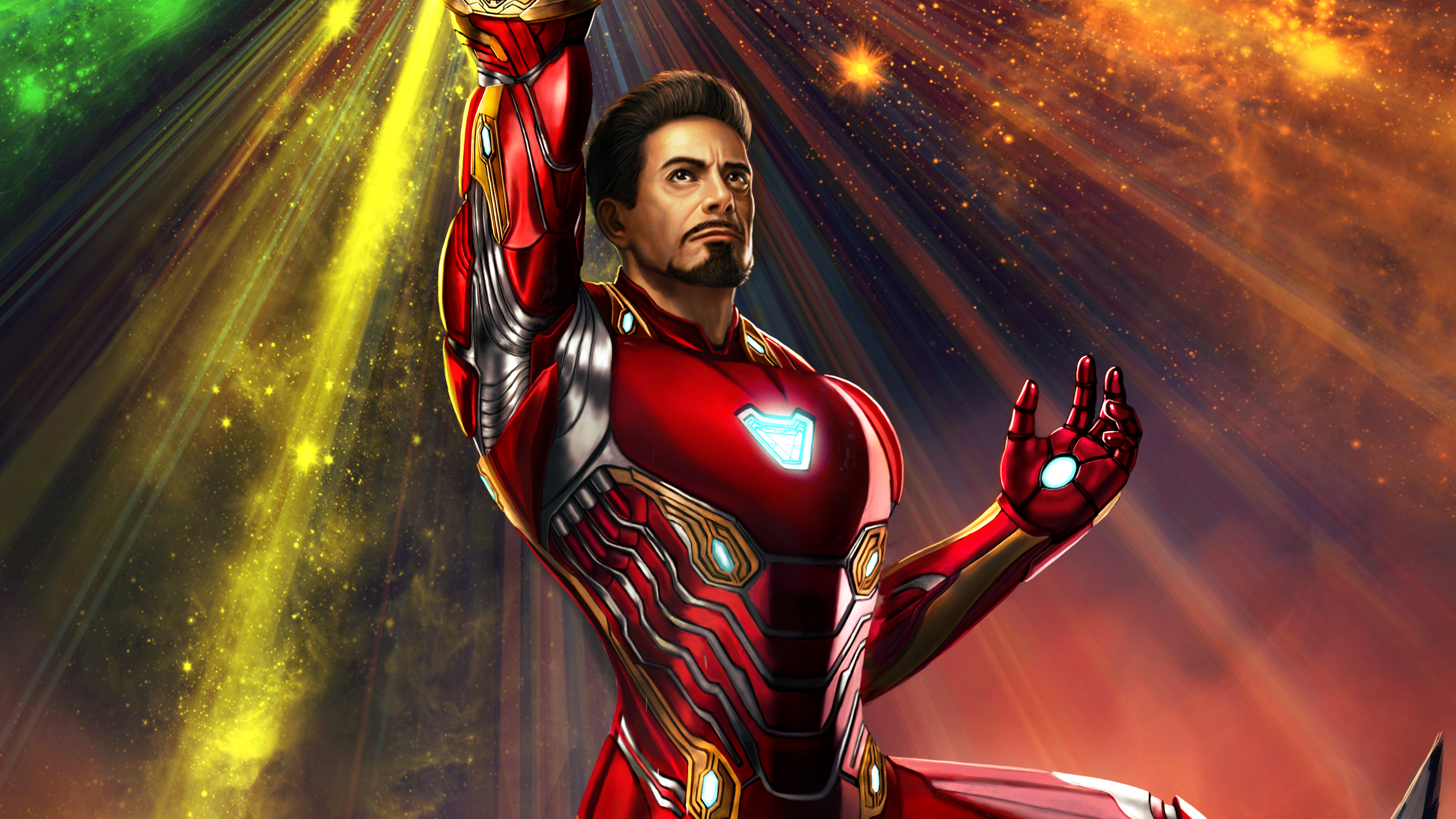 Iron Man Wielding Infinity Gauntlet, HD Superheroes, 4k Wallpapers