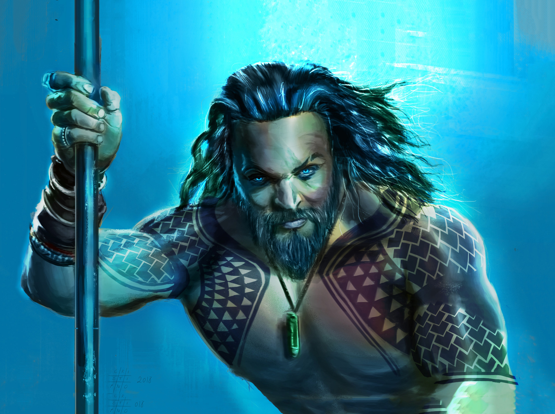 Jason Momoa Aquaman Art Wallpaper Hd Artist 4k Wallpa
