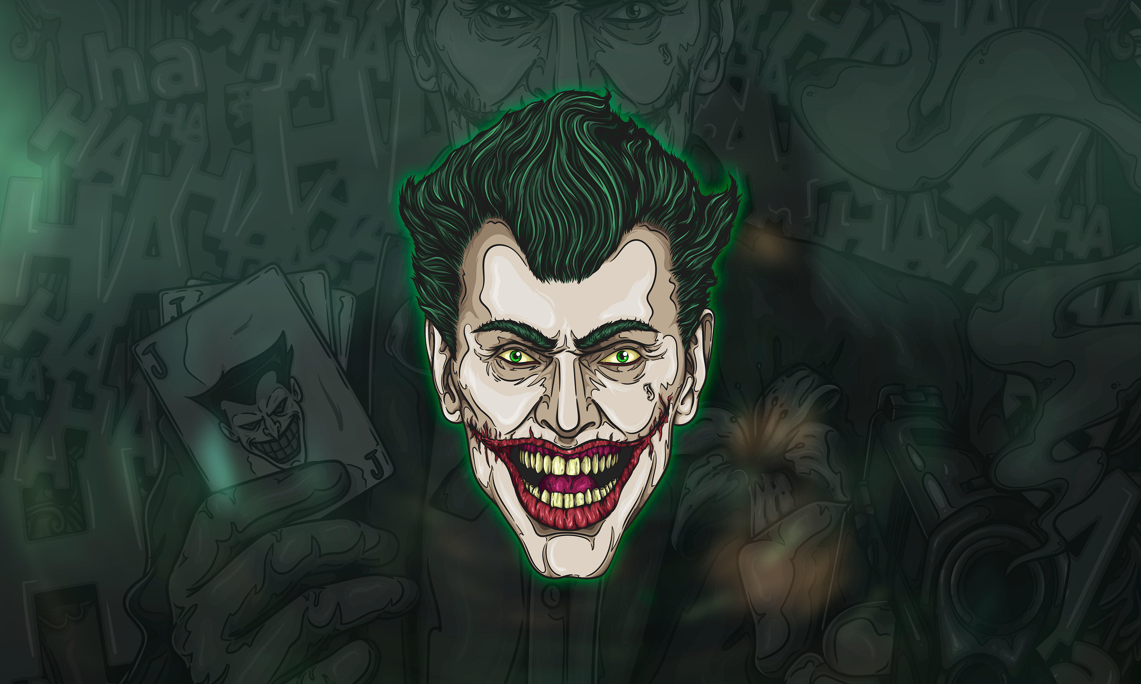 Joker Face Art, HD Superheroes, 4k Wallpapers, Images, Backgrounds