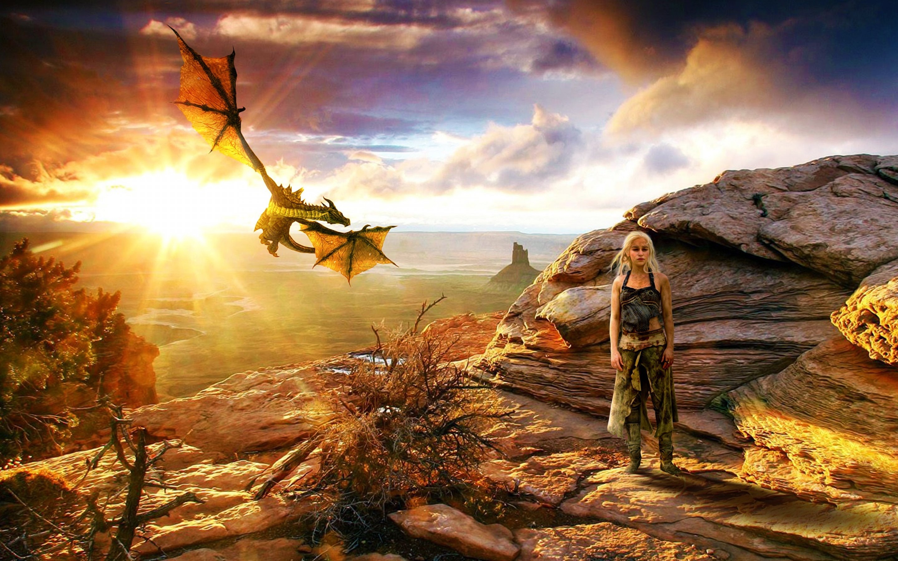 Khaleesi With Dragon Game Of Thrones, HD Tv Shows, 4k Wallpapers