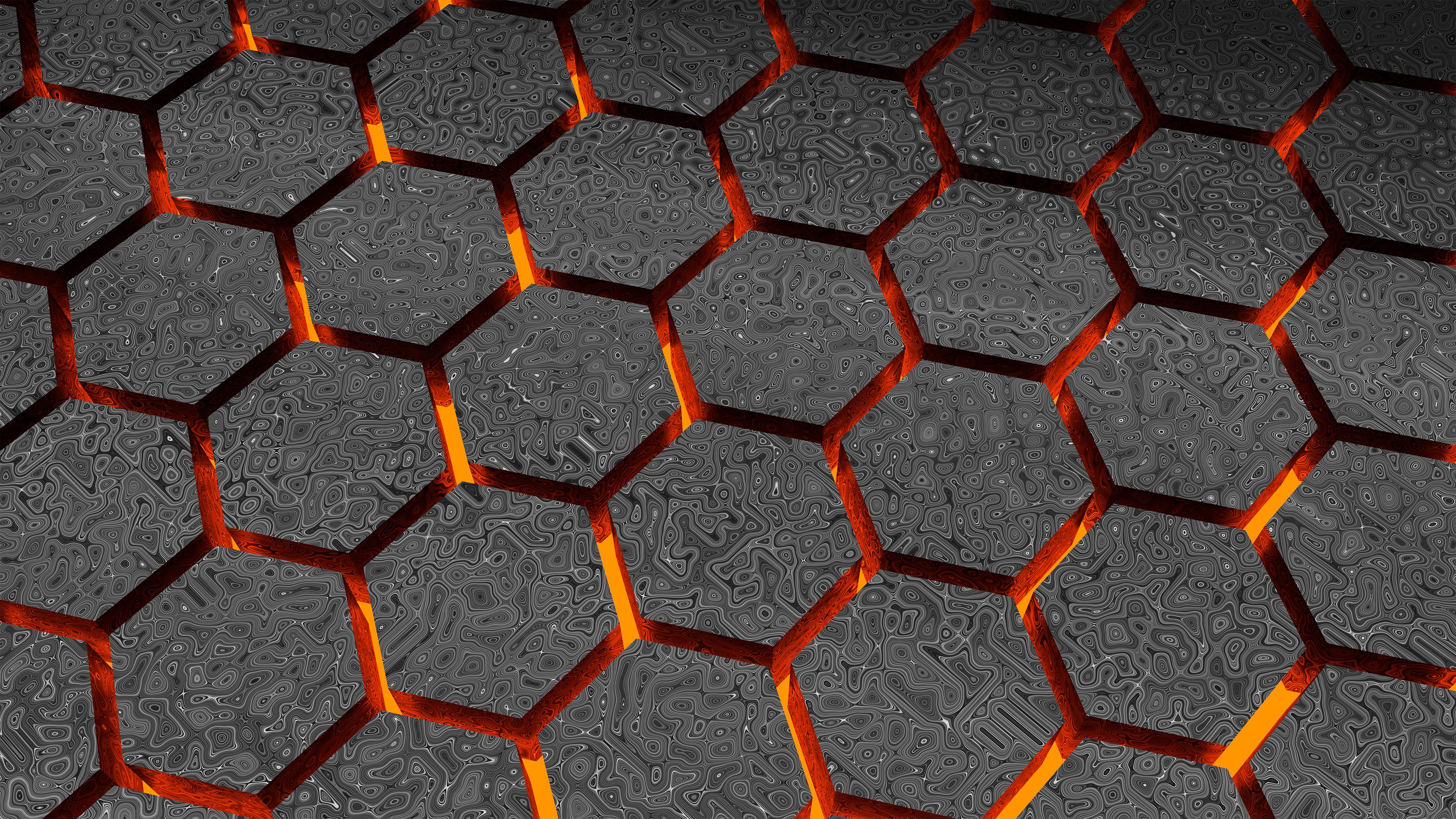 lava abstract hexagon 3d x9
