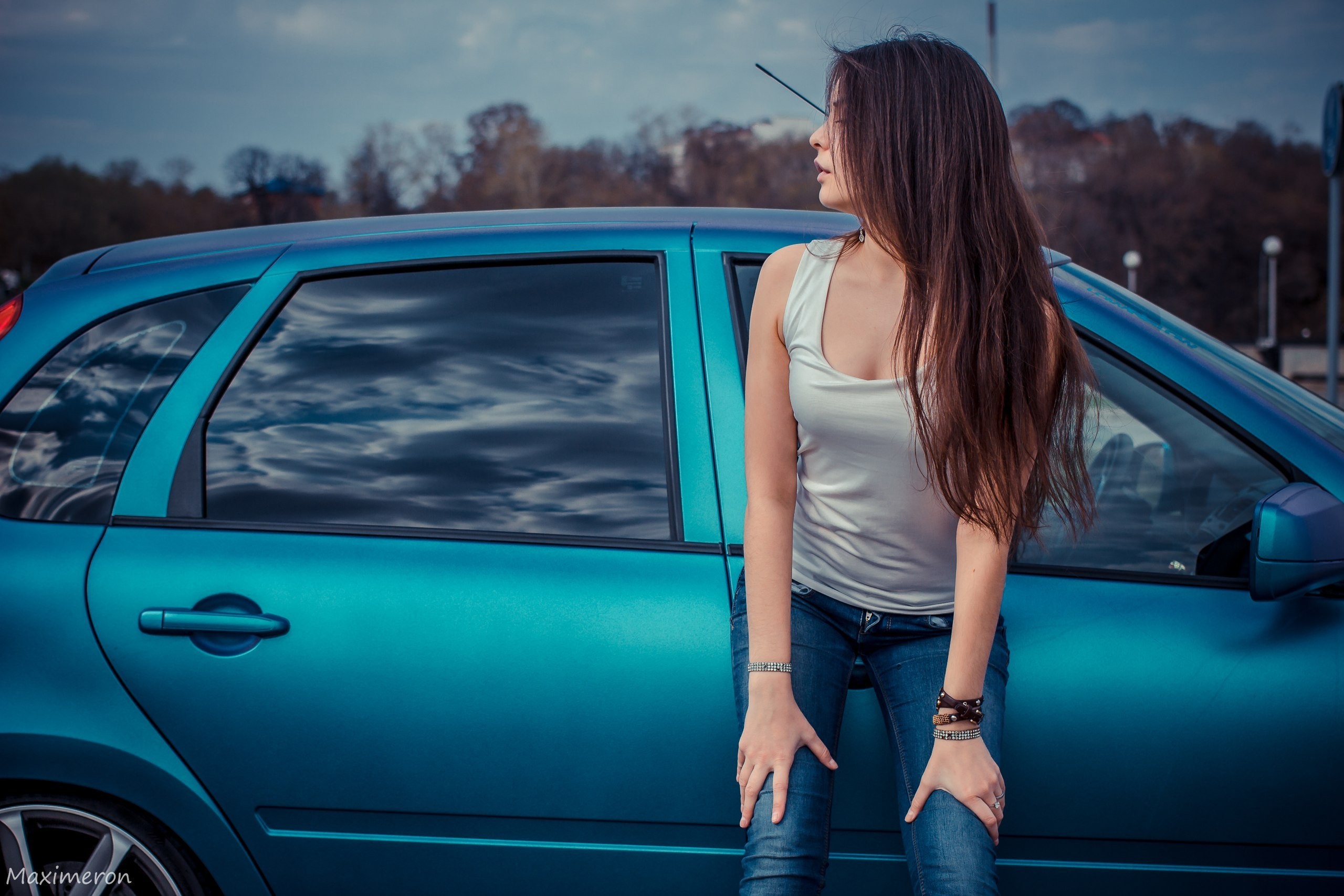 Long Hair Women With Cars Hd Girls 4k Wallpapers Images Backgrounds Photos And Pictures