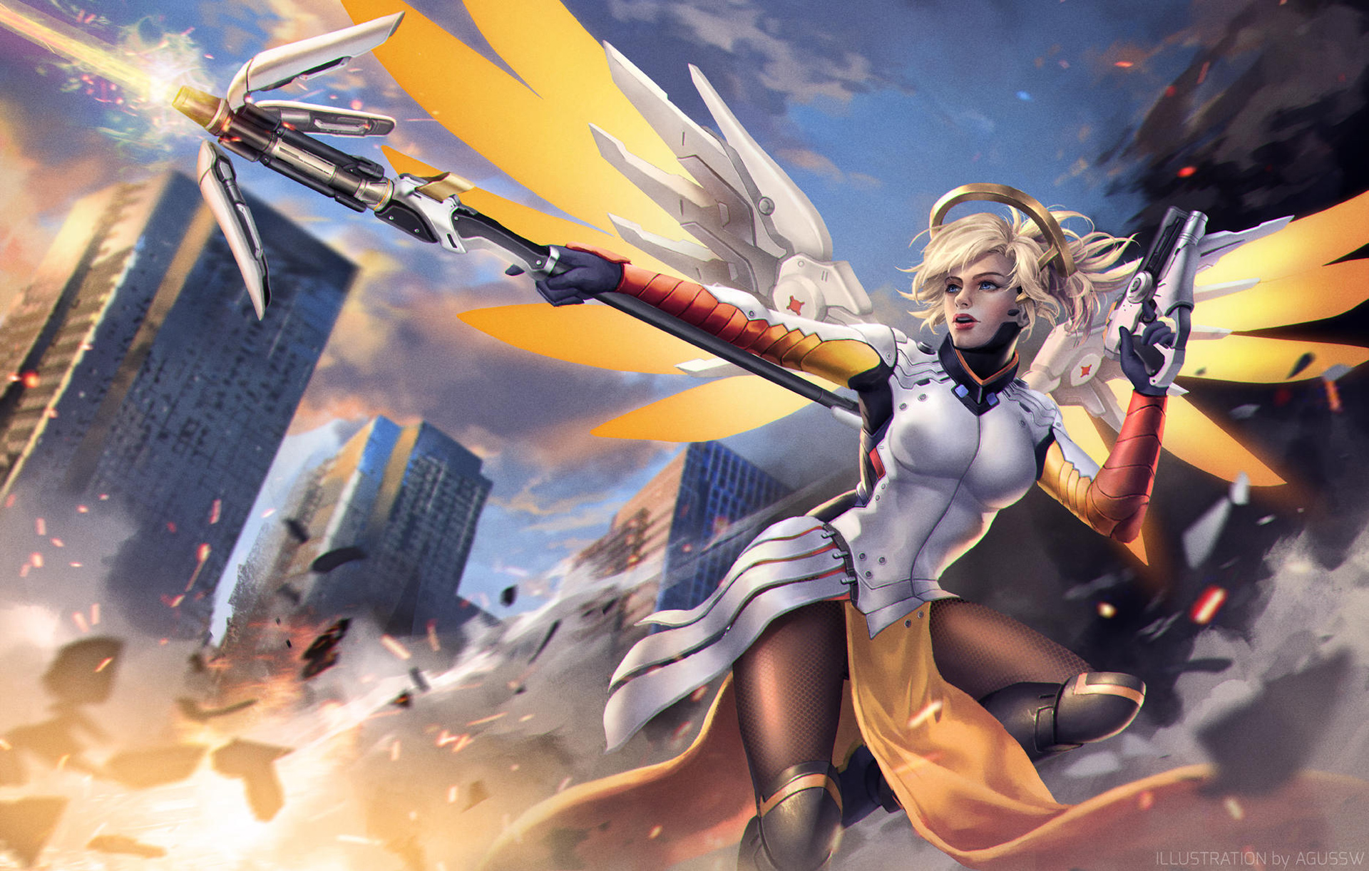 Mercy Overwatch Game Fanart, HD Games, 4k Wallpapers, Images