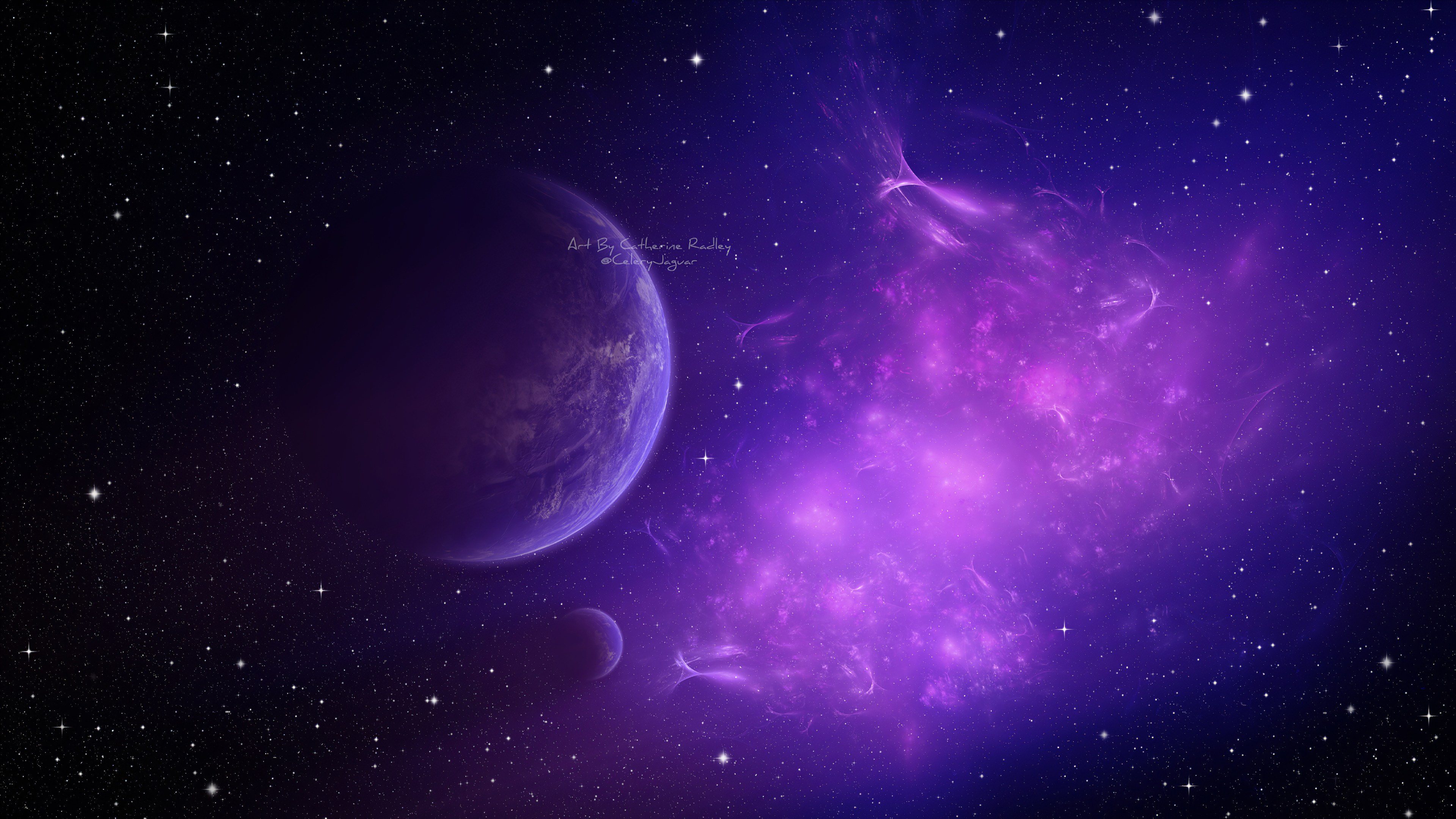 Nebula Purple Fractal 4k, HD Digital Universe, 4k Wallpapers, Images