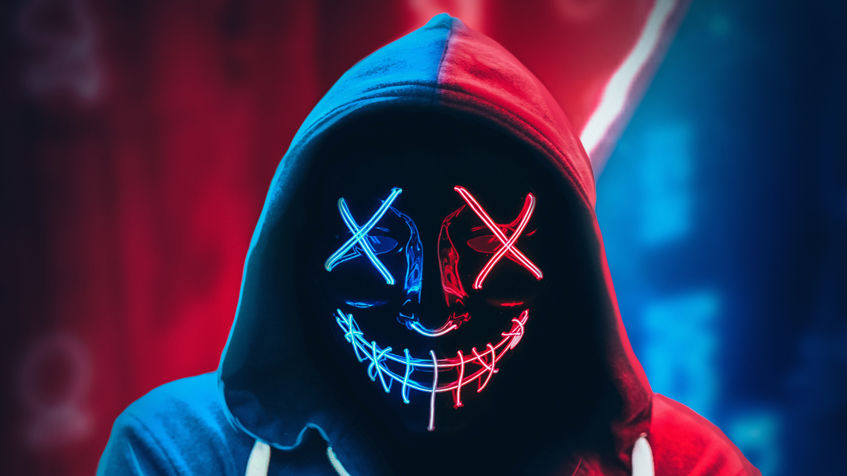 Neon Mask Hoodie 4k, HD Photography, 4k Wallpapers, Images ...