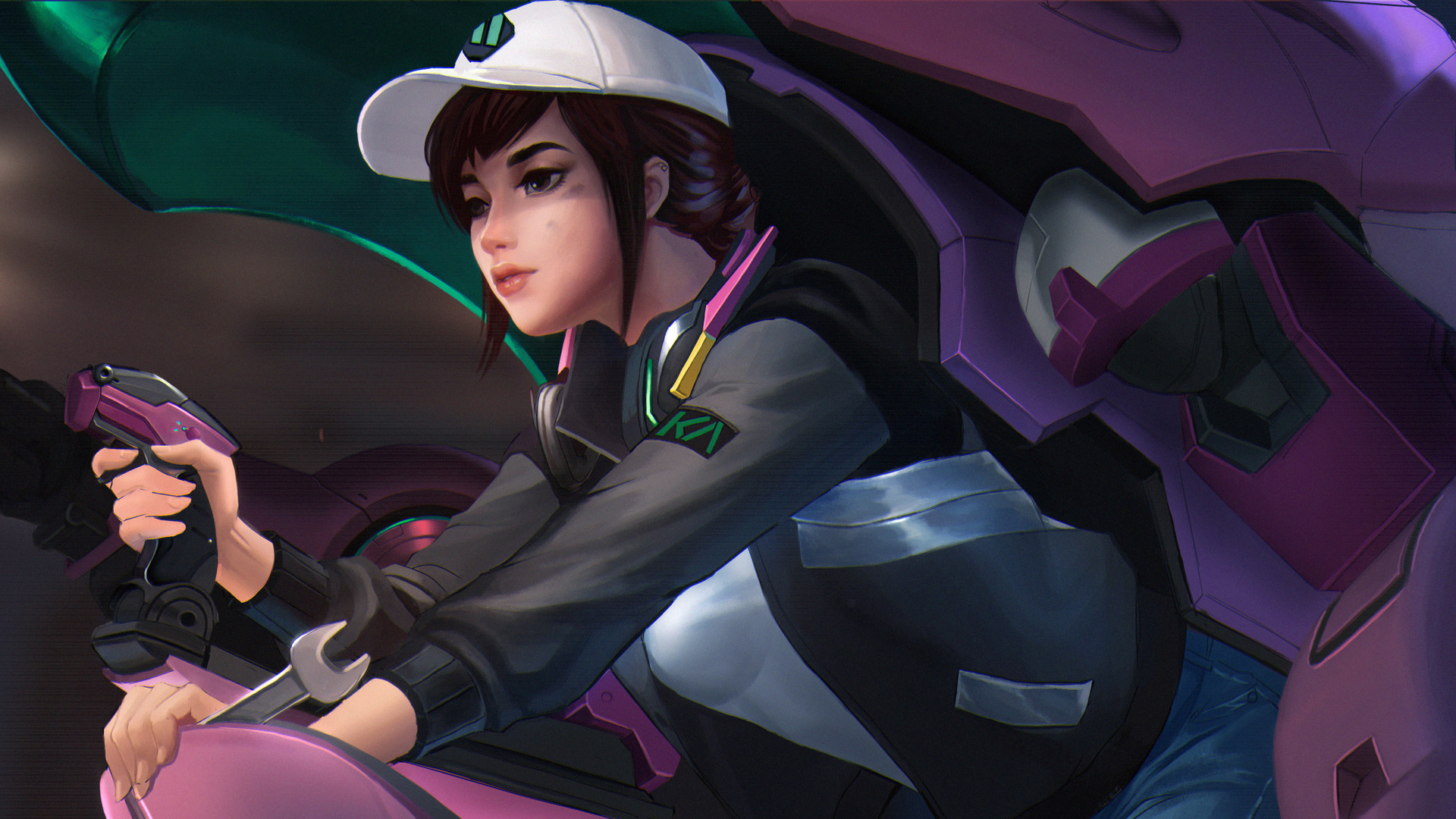 1920x1080 Overwatch Dva Artwork Hd Laptop Full Hd 1080p Hd 4k Wallpapers Images Backgrounds 