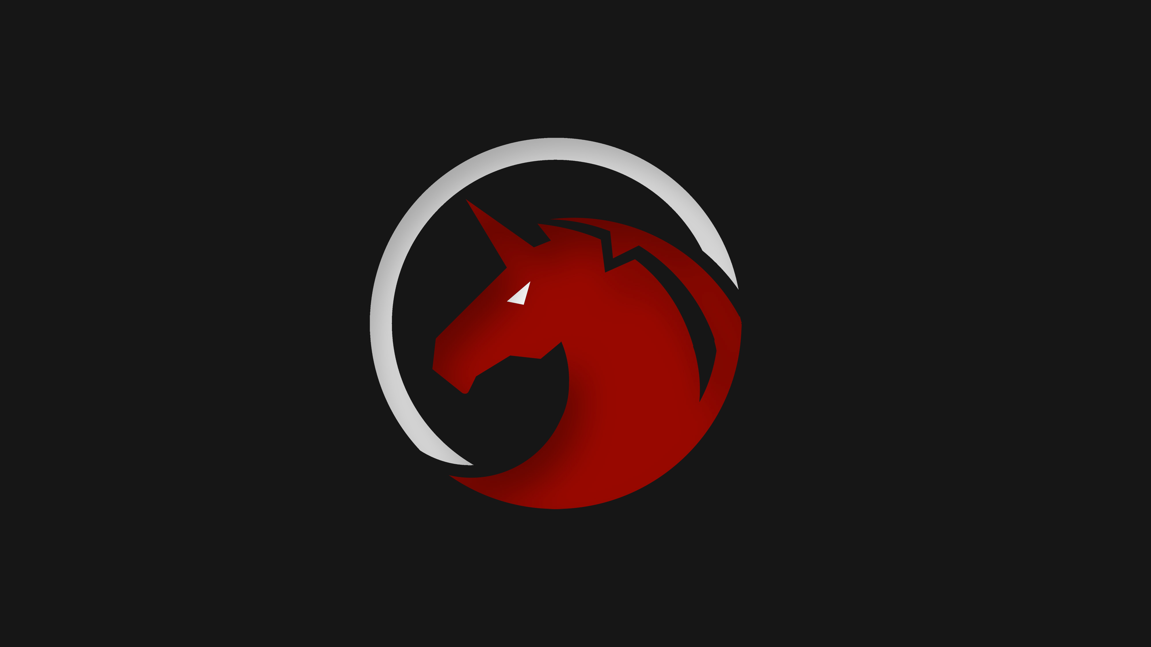 Red Unicorn Logo 4k, HD Logo, 4k Wallpapers, Images, Backgrounds
