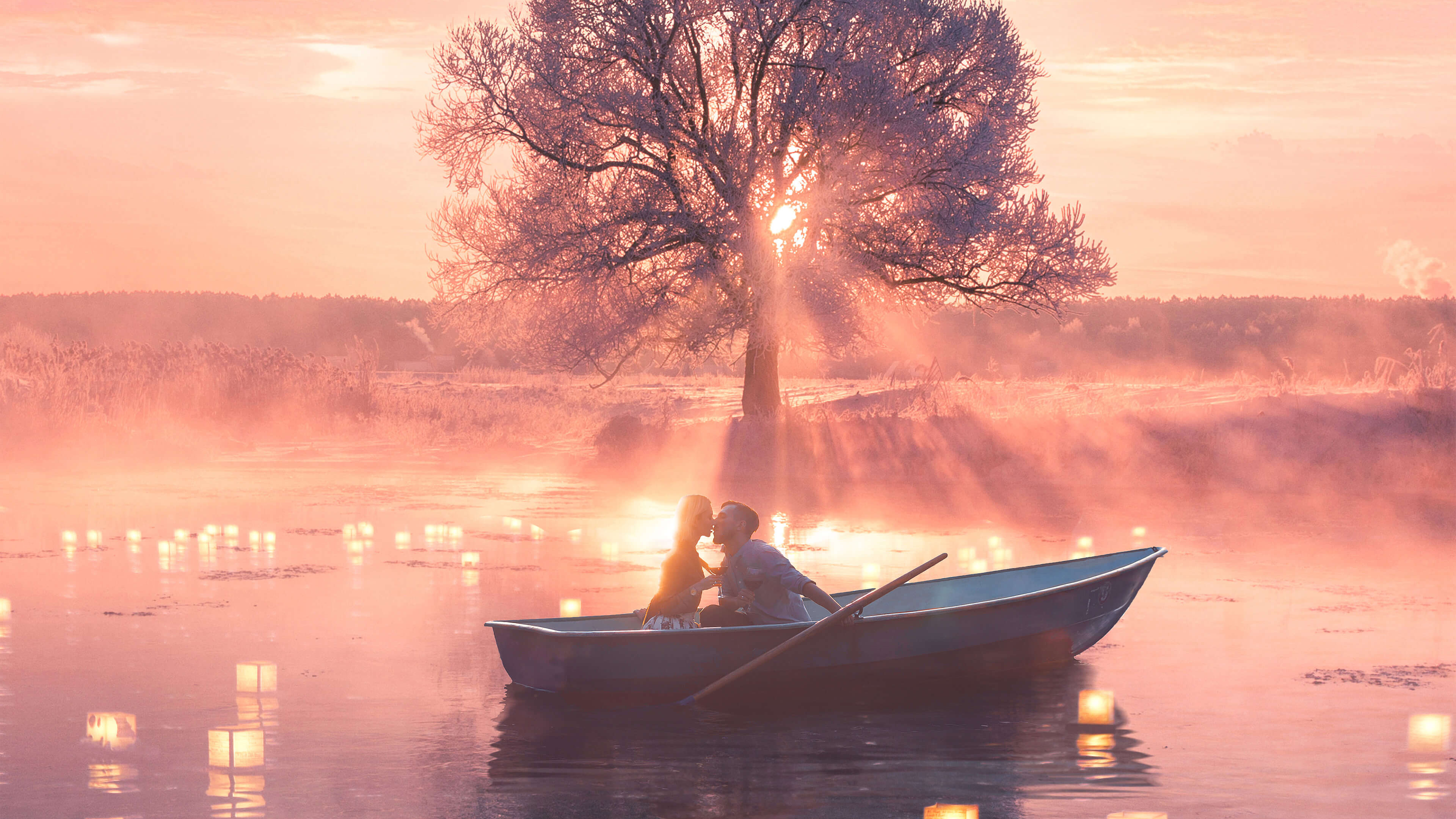 Romantic Couple Boat, HD Love, 4k Wallpapers, Images ...