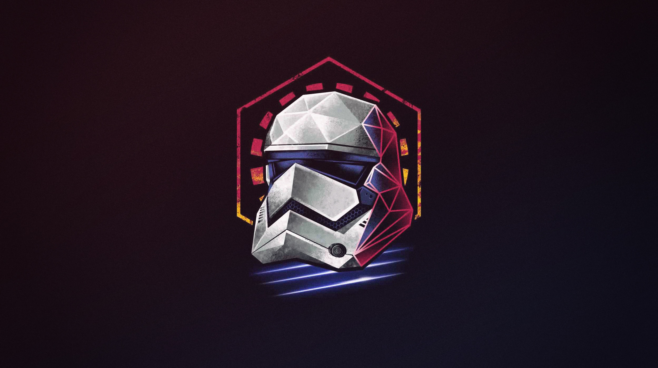 Stormtrooper Helmet Minimalist, HD Artist, 4k Wallpapers, Images