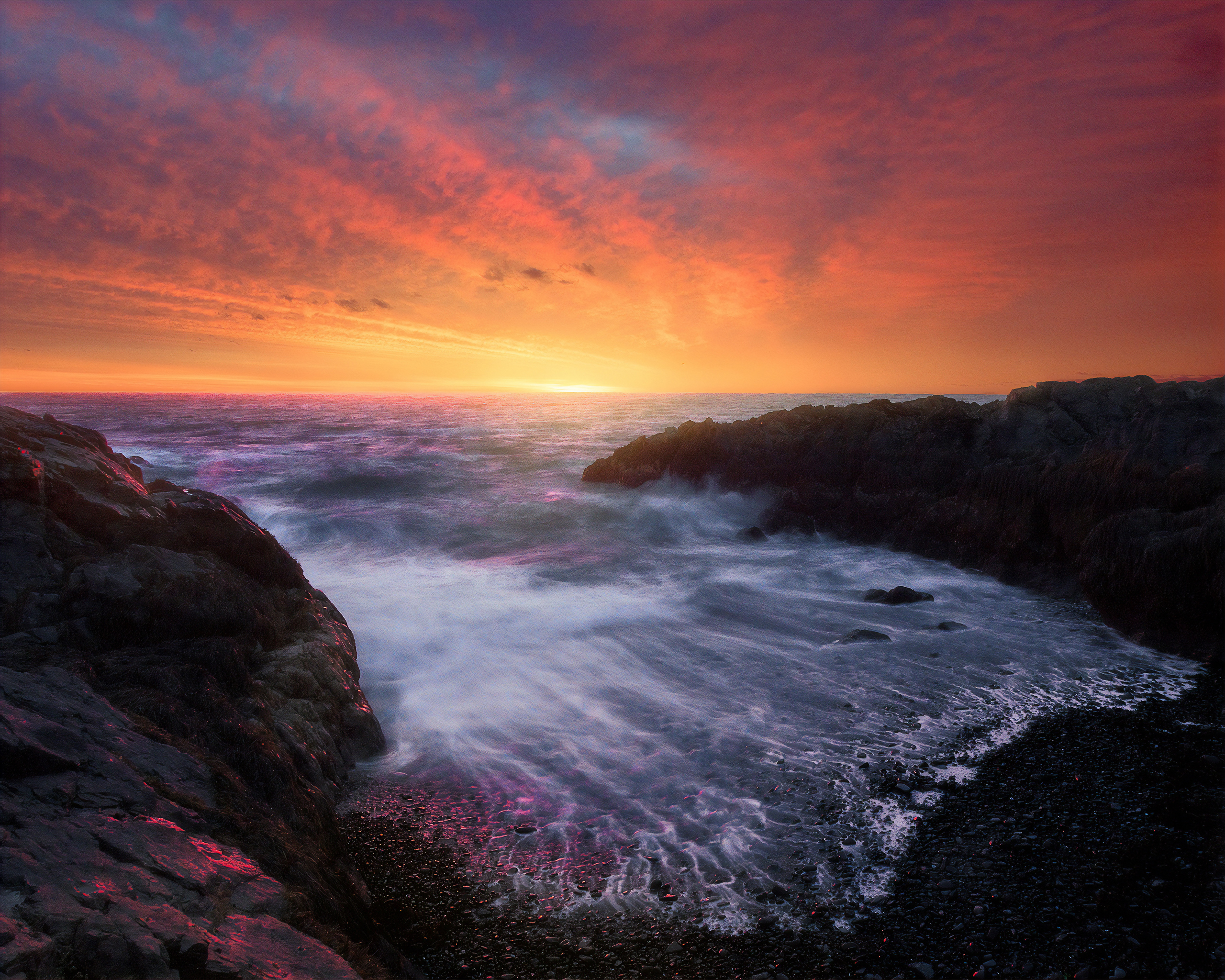 Sunrise Along The Coast Of Maine, HD Nature, 4k Wallpapers, Images 