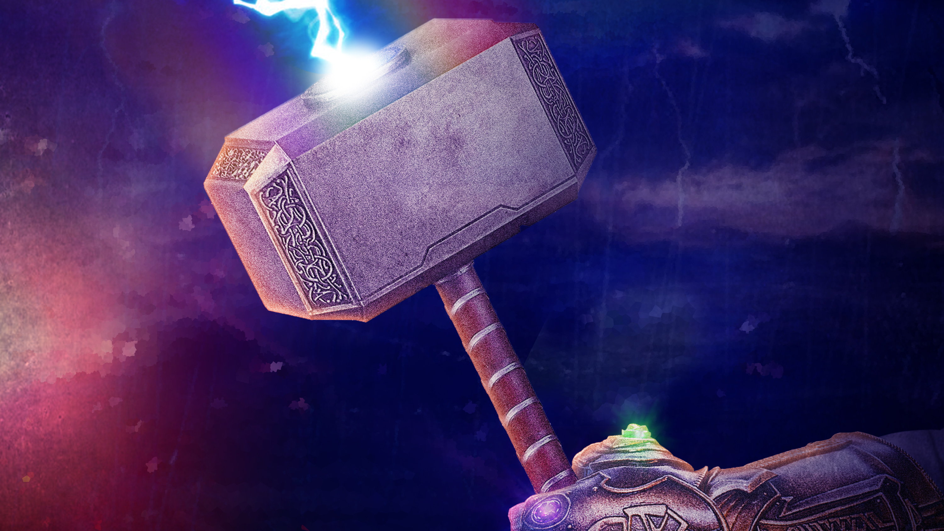 1920x1080 Thanos Gauntlet With Thor Hammer Laptop Full HD ...