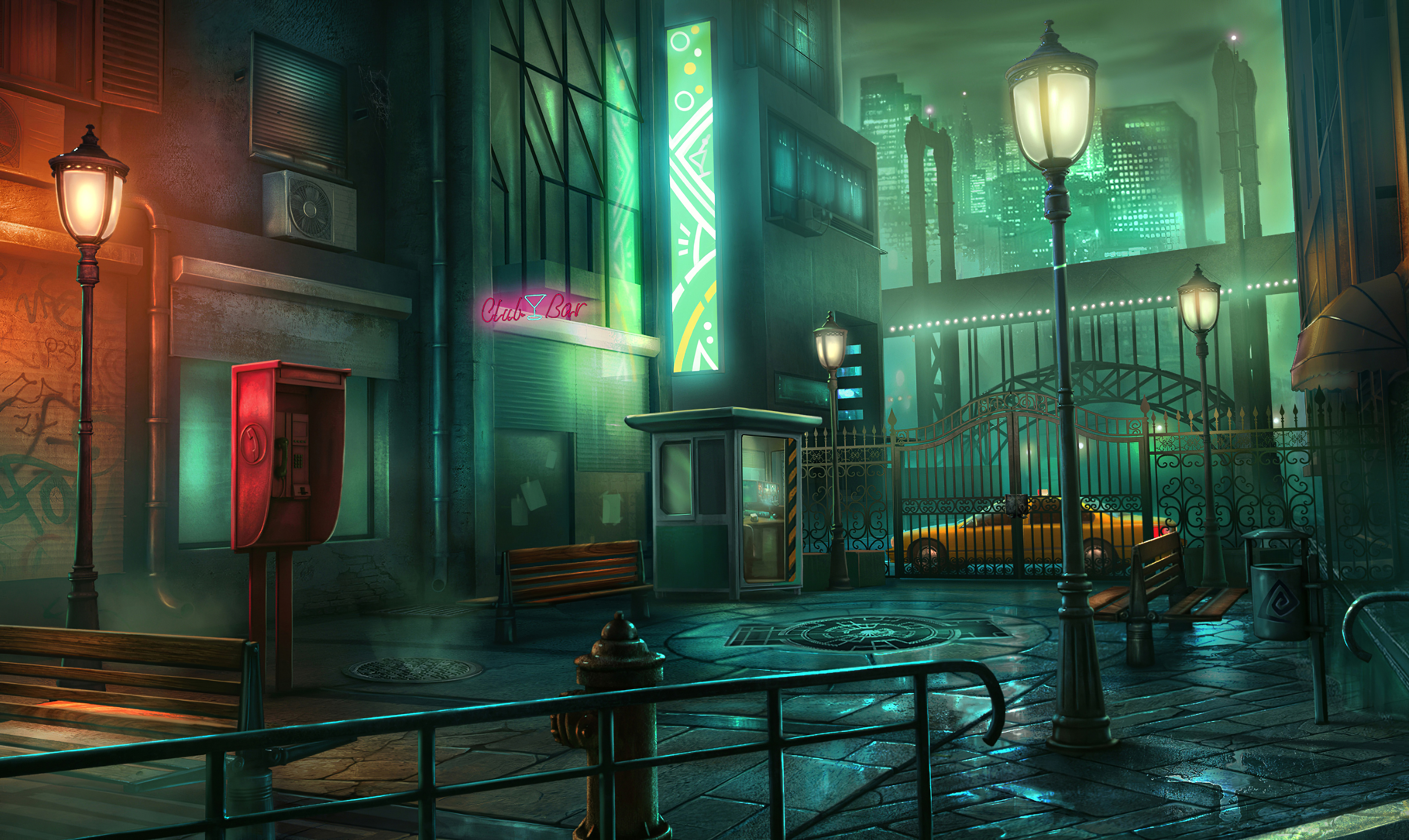 Town Night Digital Art 4k, HD Artist, 4k Wallpapers, Images