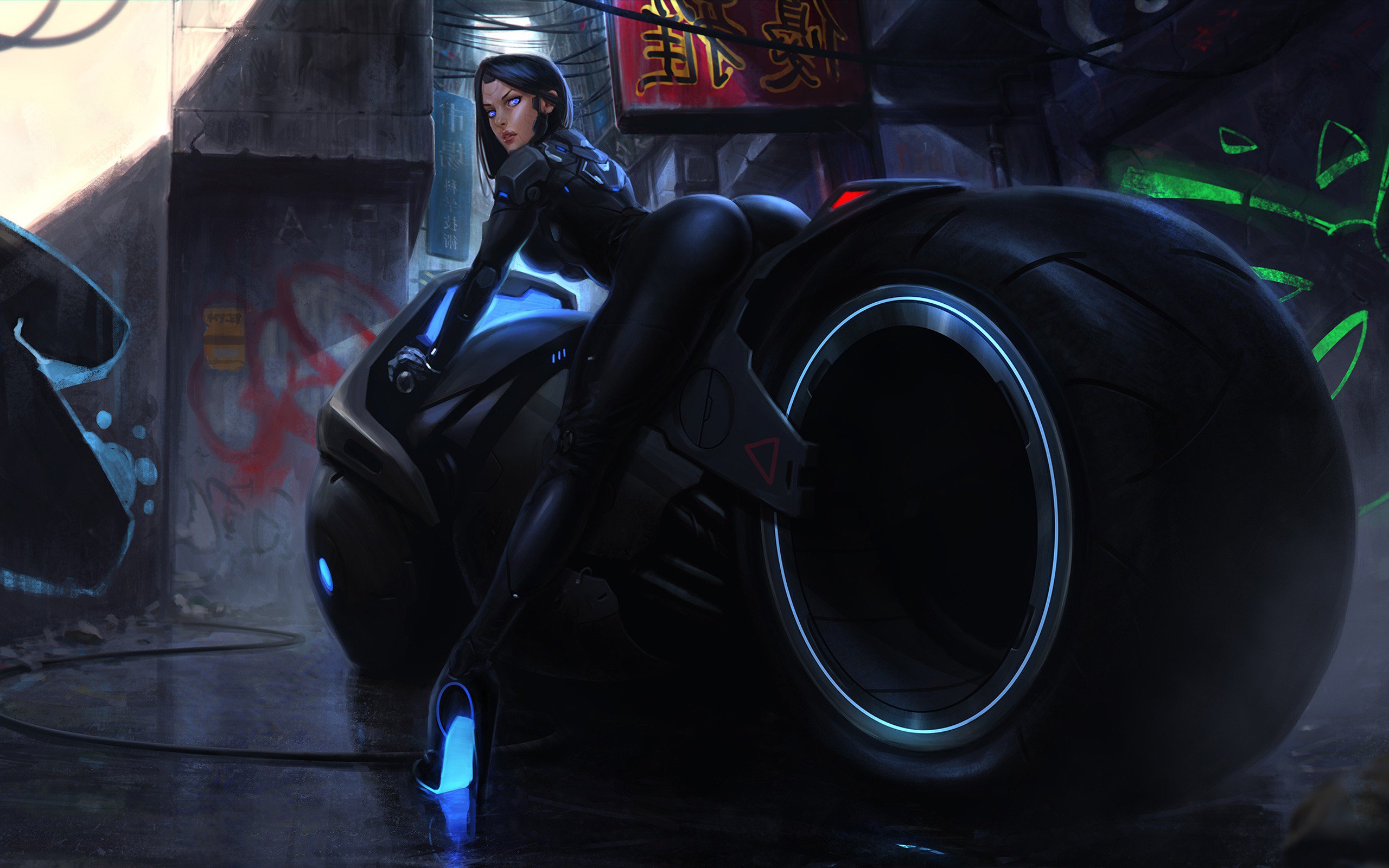 Tron Bike Anime Girl Hd Anime K Wallpapers Images 12789 Hot Sex Picture