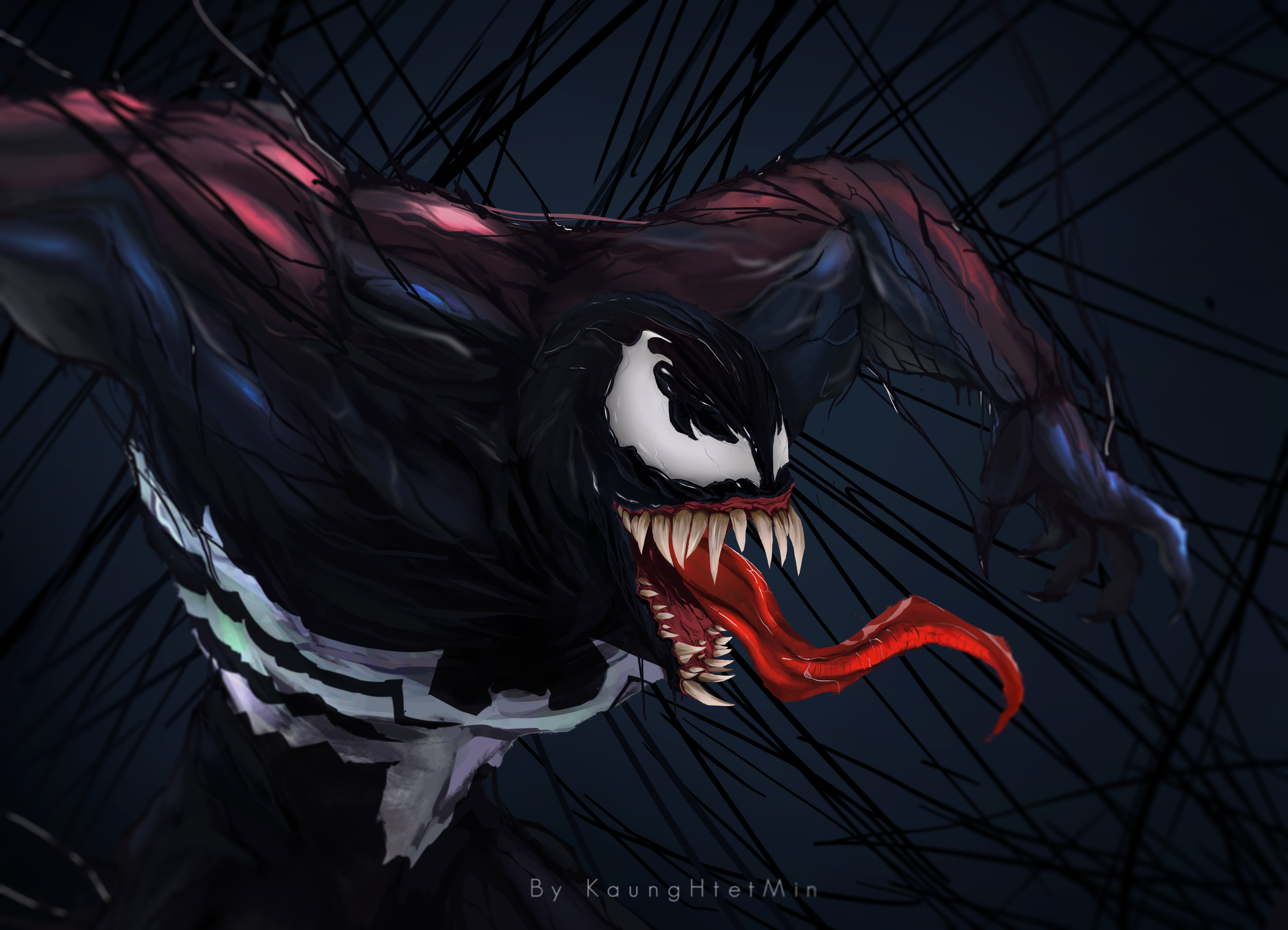 Venom Digital Fan Art 5k Hd Superheroes 4k Wallpapers Images Images