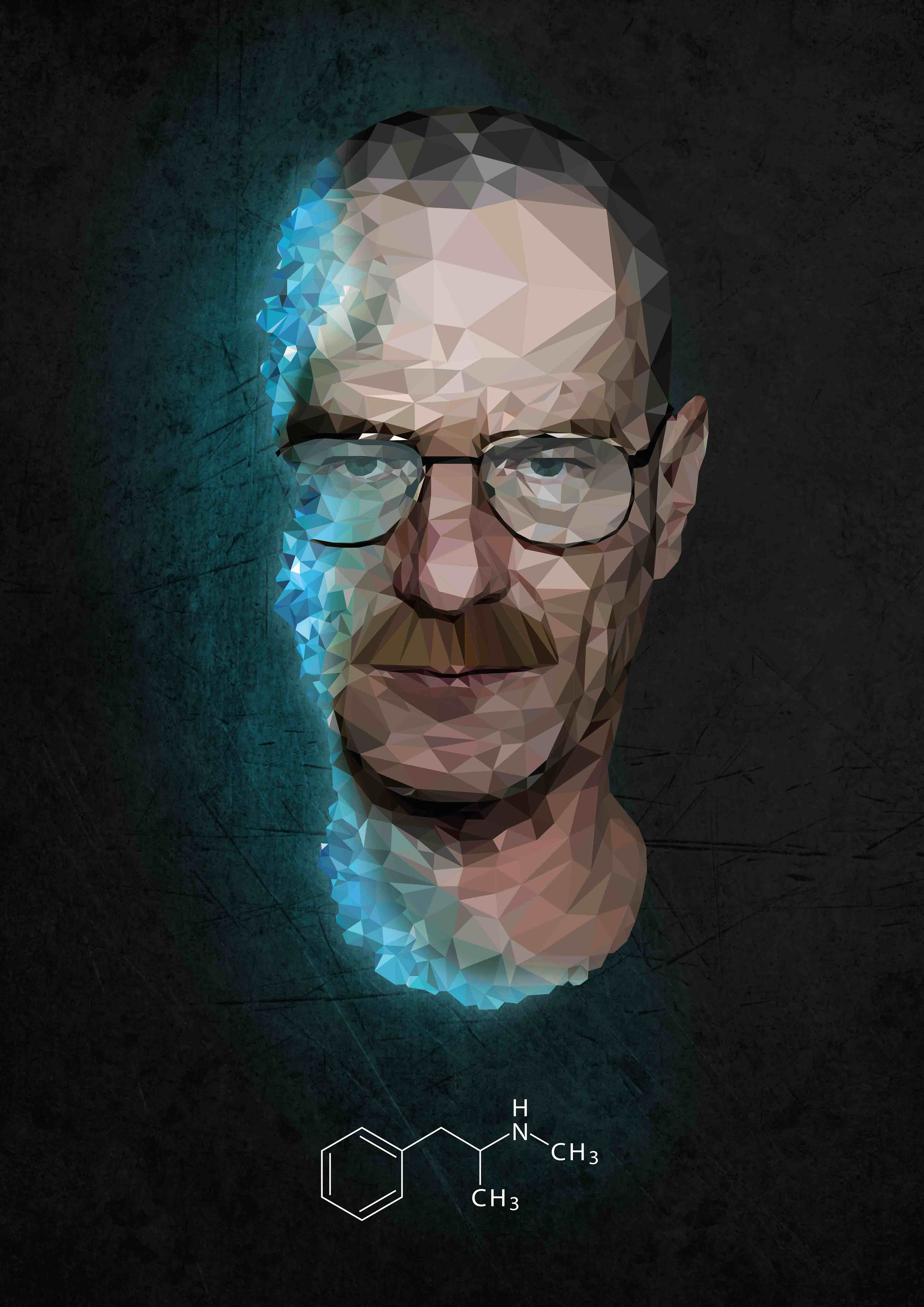 Walter White In Breaking Bad 4k Low Poly, HD Tv Shows, 4k Wallpapers