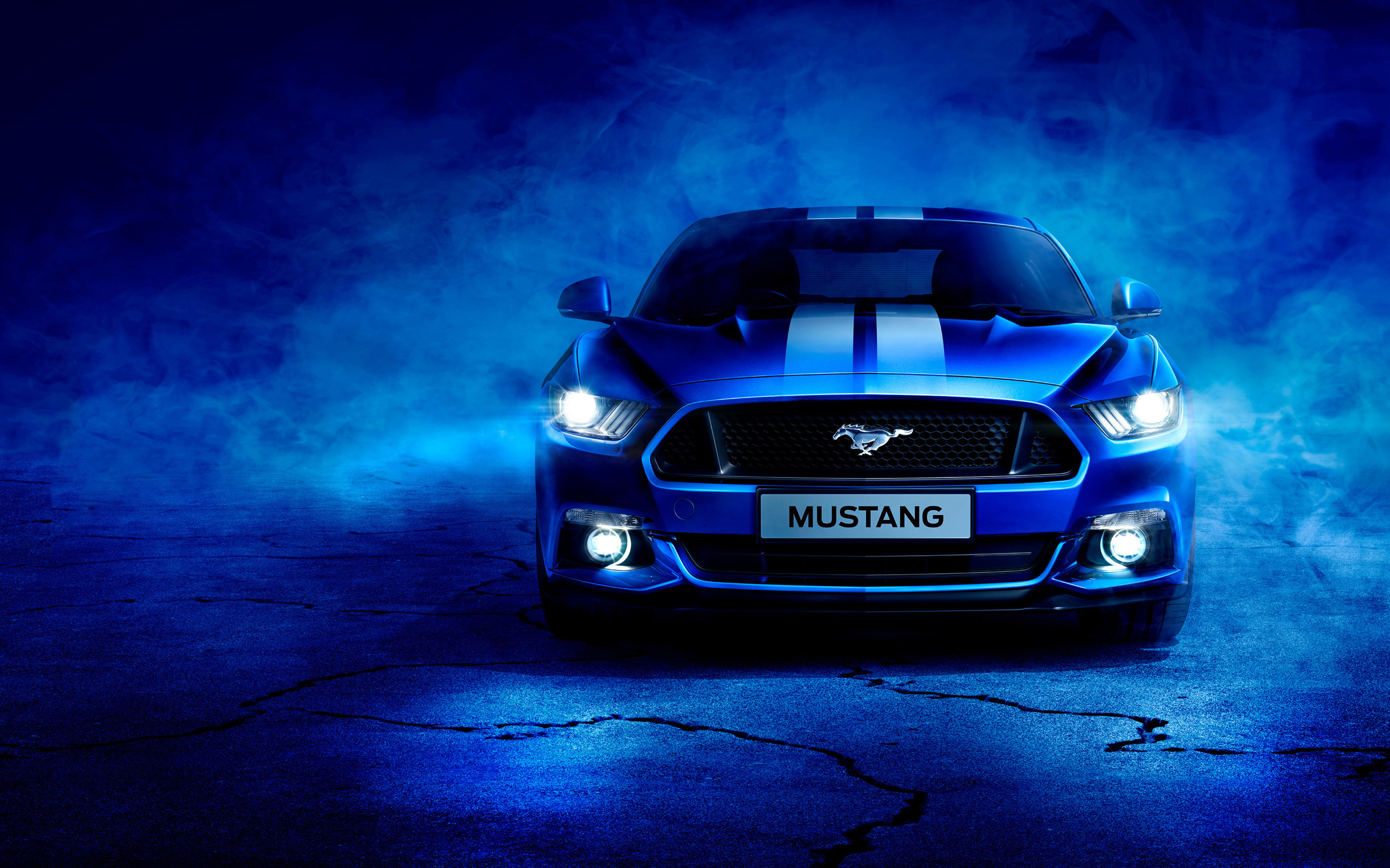 3840x2400 Blue Ford Mustang 4k HD 4k Wallpapers, Images, Backgrounds ...