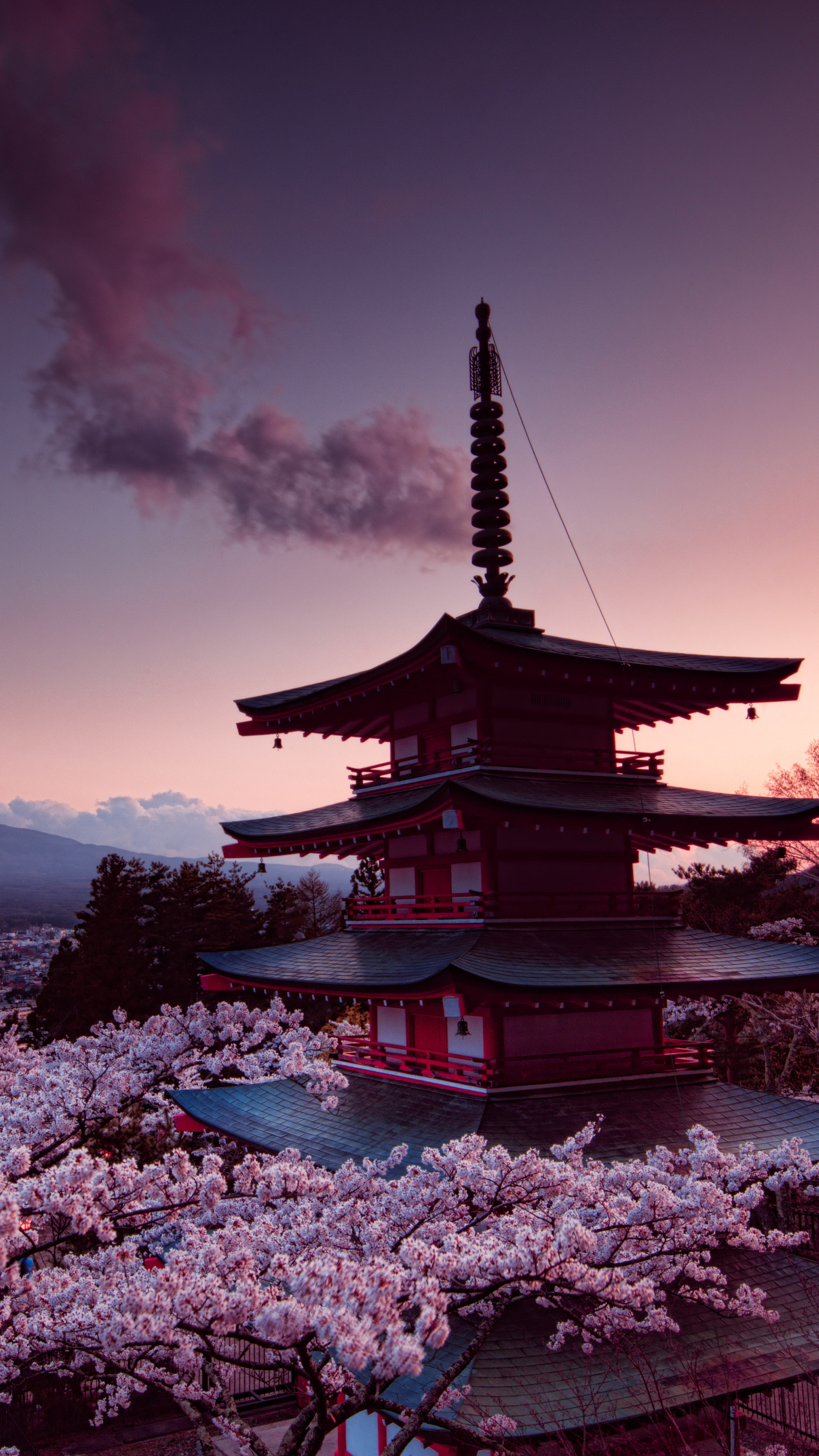 2160x3840 Churei Tower Mount Fuji In Japan  8k Sony Xperia 