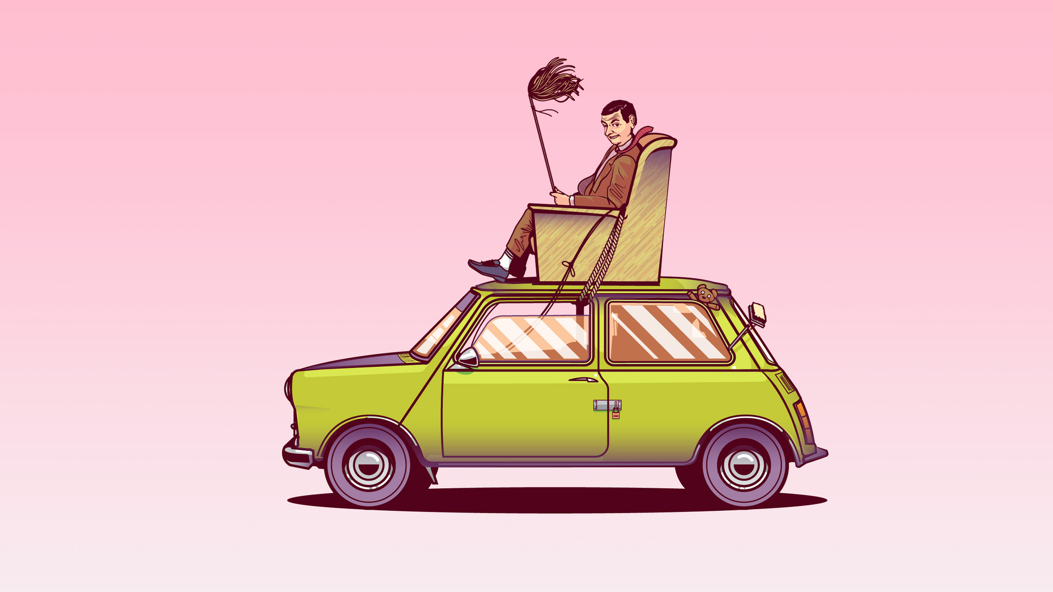 2048x1152 Mr Bean Sitting On Top Of His Car Vector Art ...