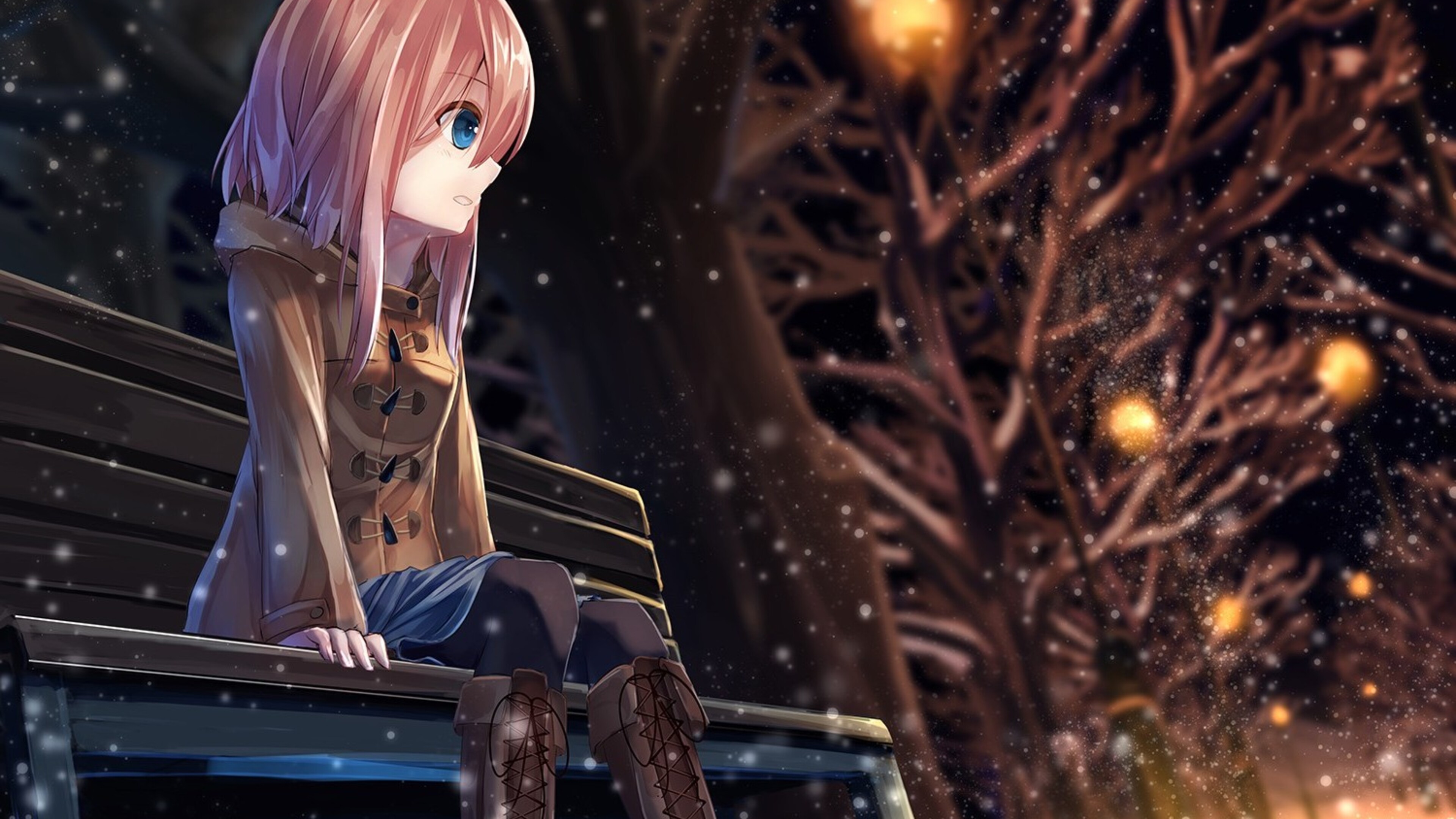 3840x2160 Anime Girl Alone 4k HD 4k Wallpapers, Images ...