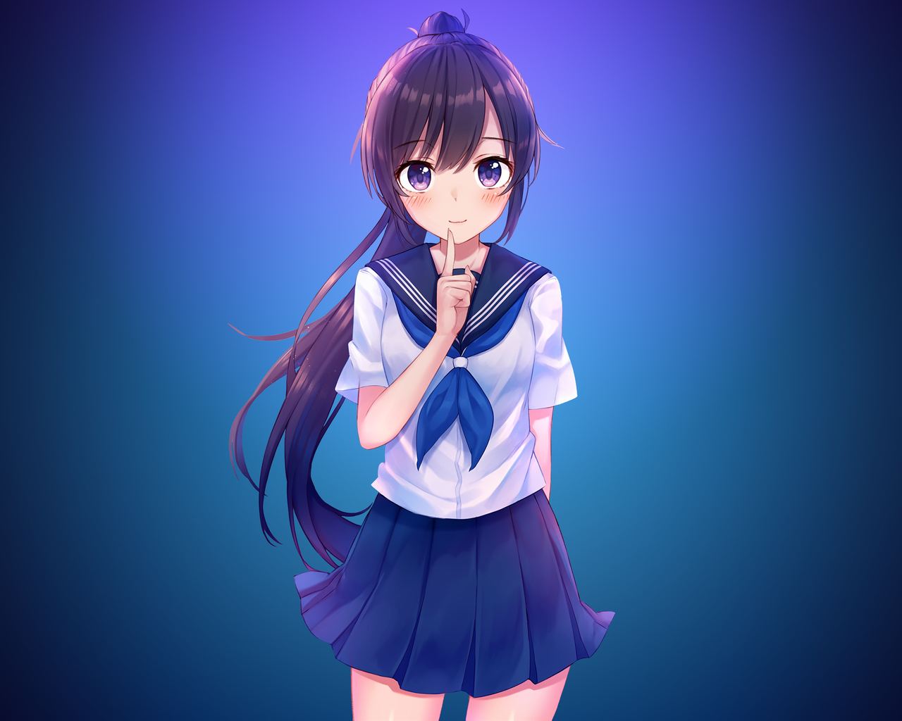 1280x1024 Anime Girl In School Uniform 4k 1280x1024 ...