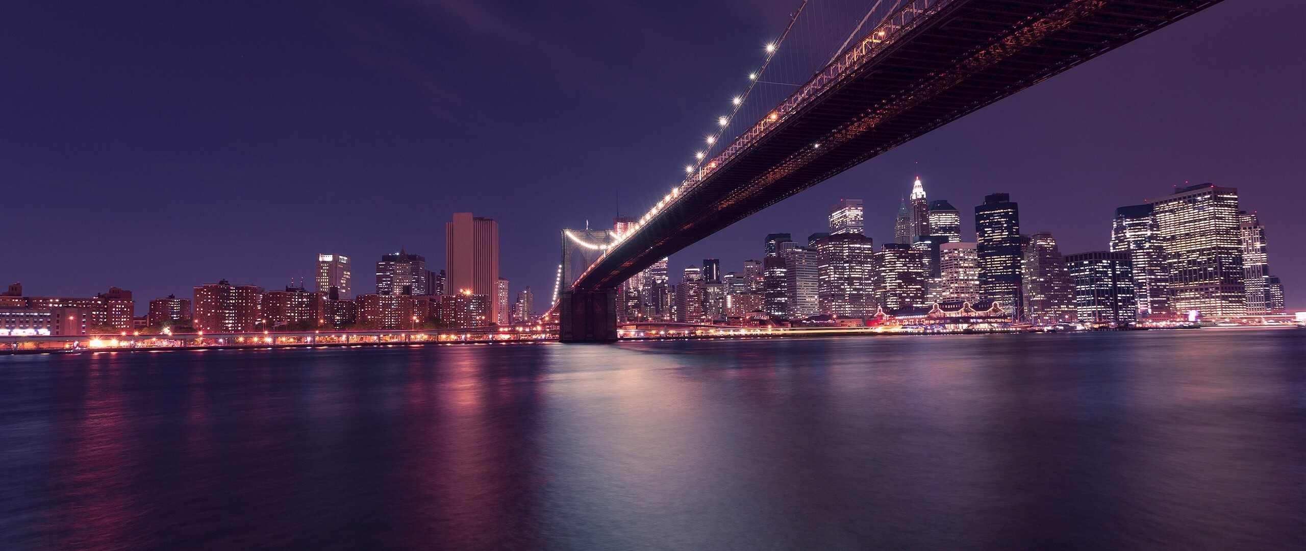 2560x1080 Brooklyn Bridge Manhattan In New York 2560x1080 Resolution HD ...