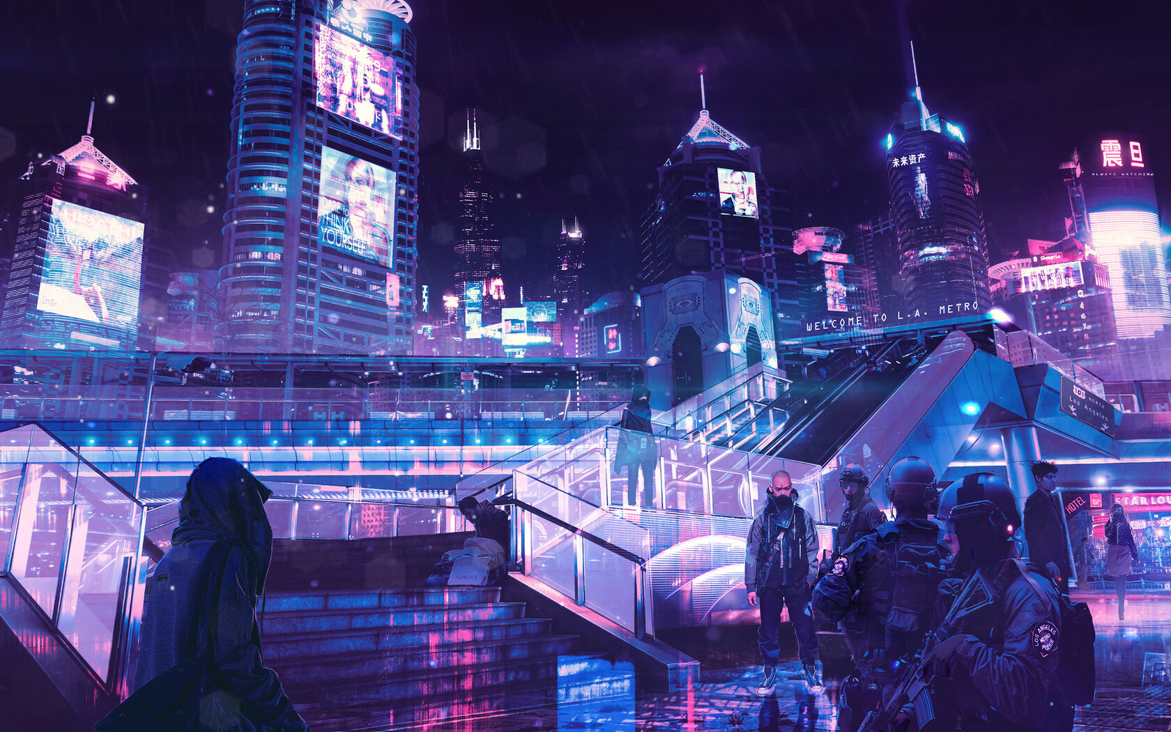 1680x1050 Cyberpunk Neon City 1680x1050 Resolution HD 4k ...