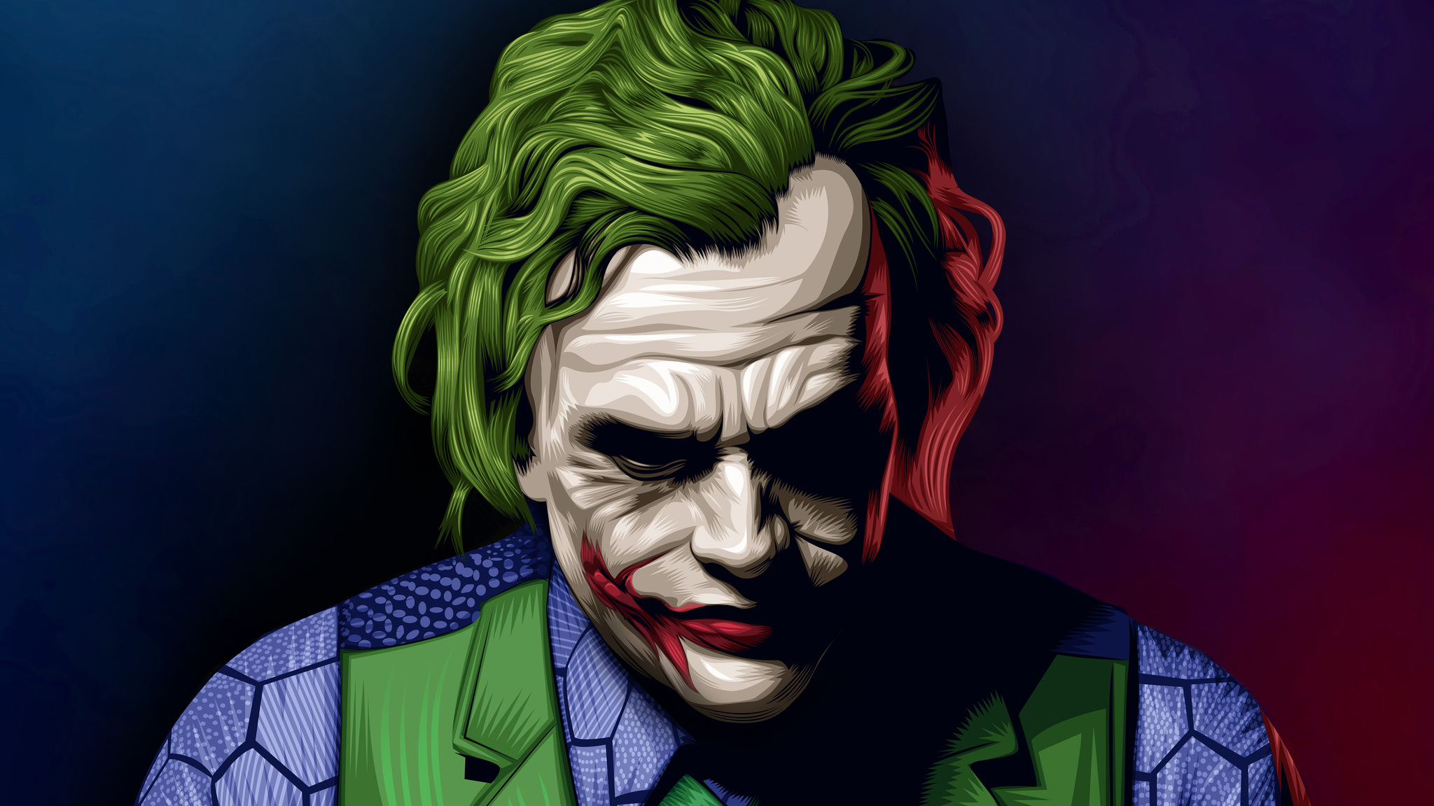 2048X1152 Joker Heath Ledger Illustration 2048X1152 Resolution Hd 4K
