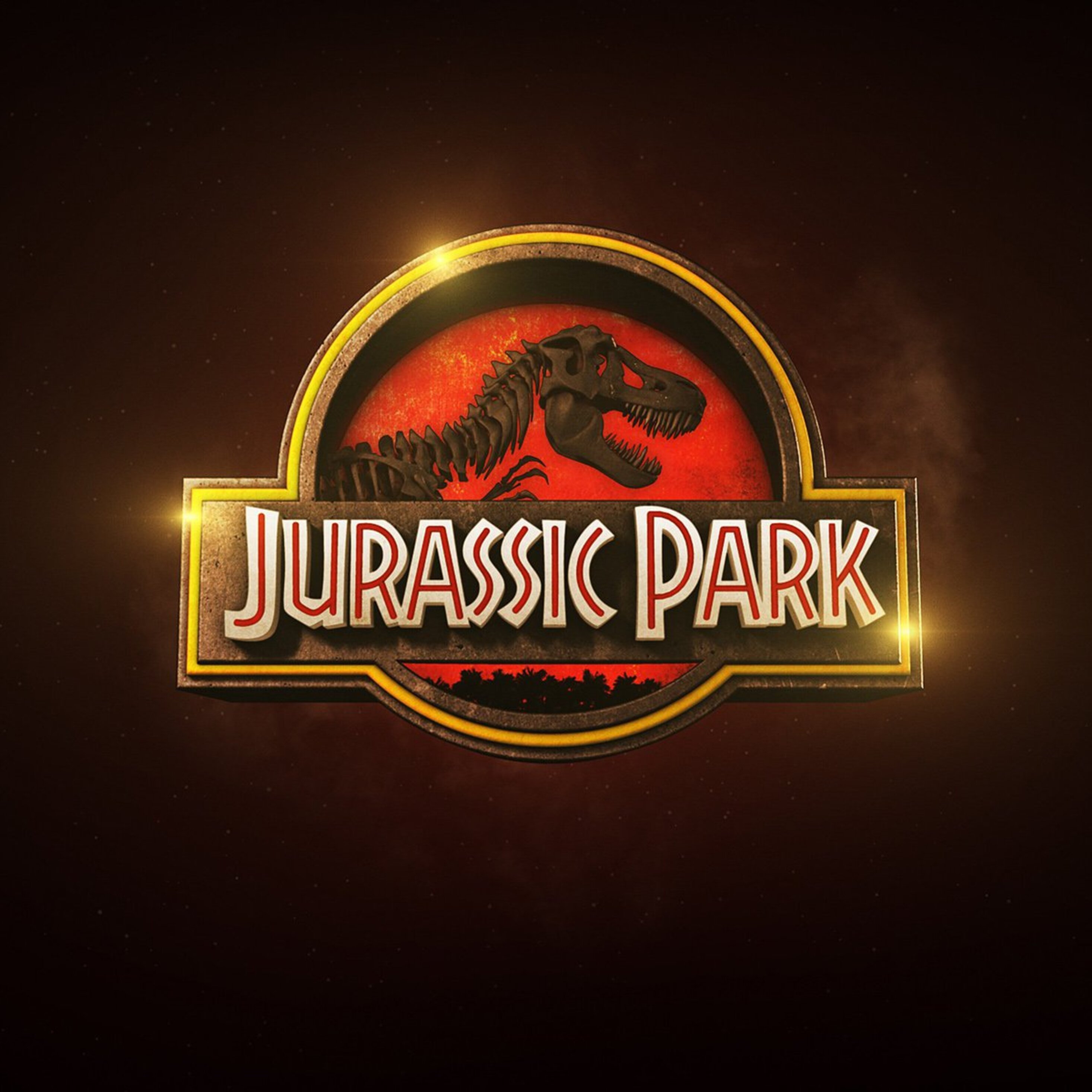 2932x2932 Jurassic Park Logo Ipad Pro Retina Display HD 4k Wallpapers, Images, Backgrounds